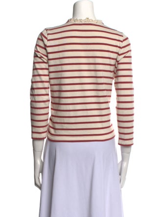 Sézane Striped Crew Neck Sweater