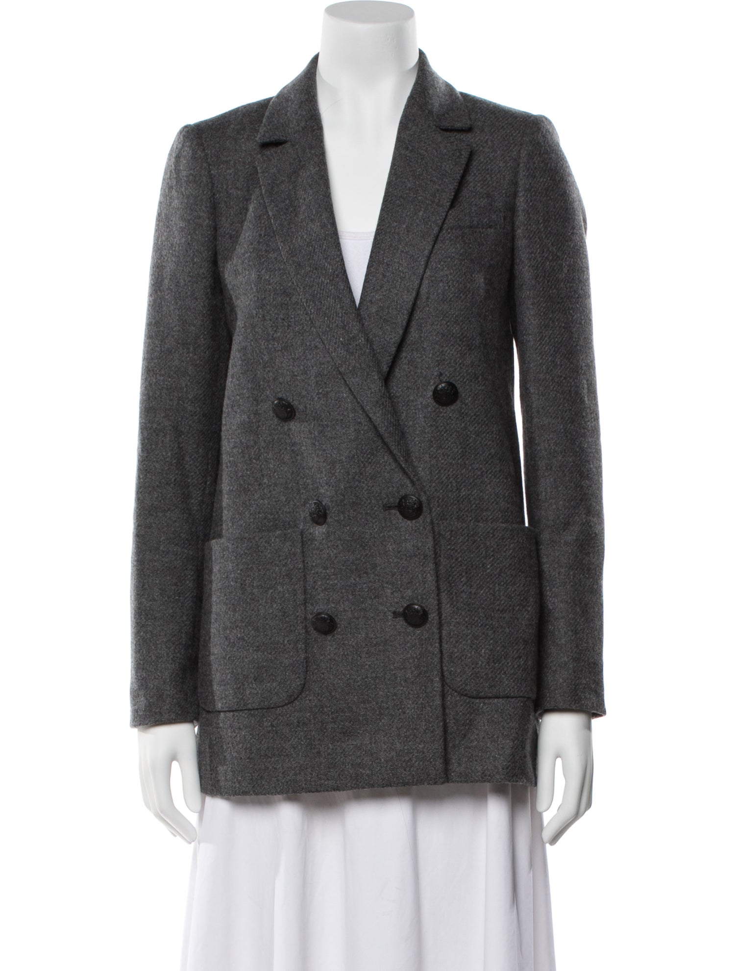 Sézane Virgin Wool Peacoat