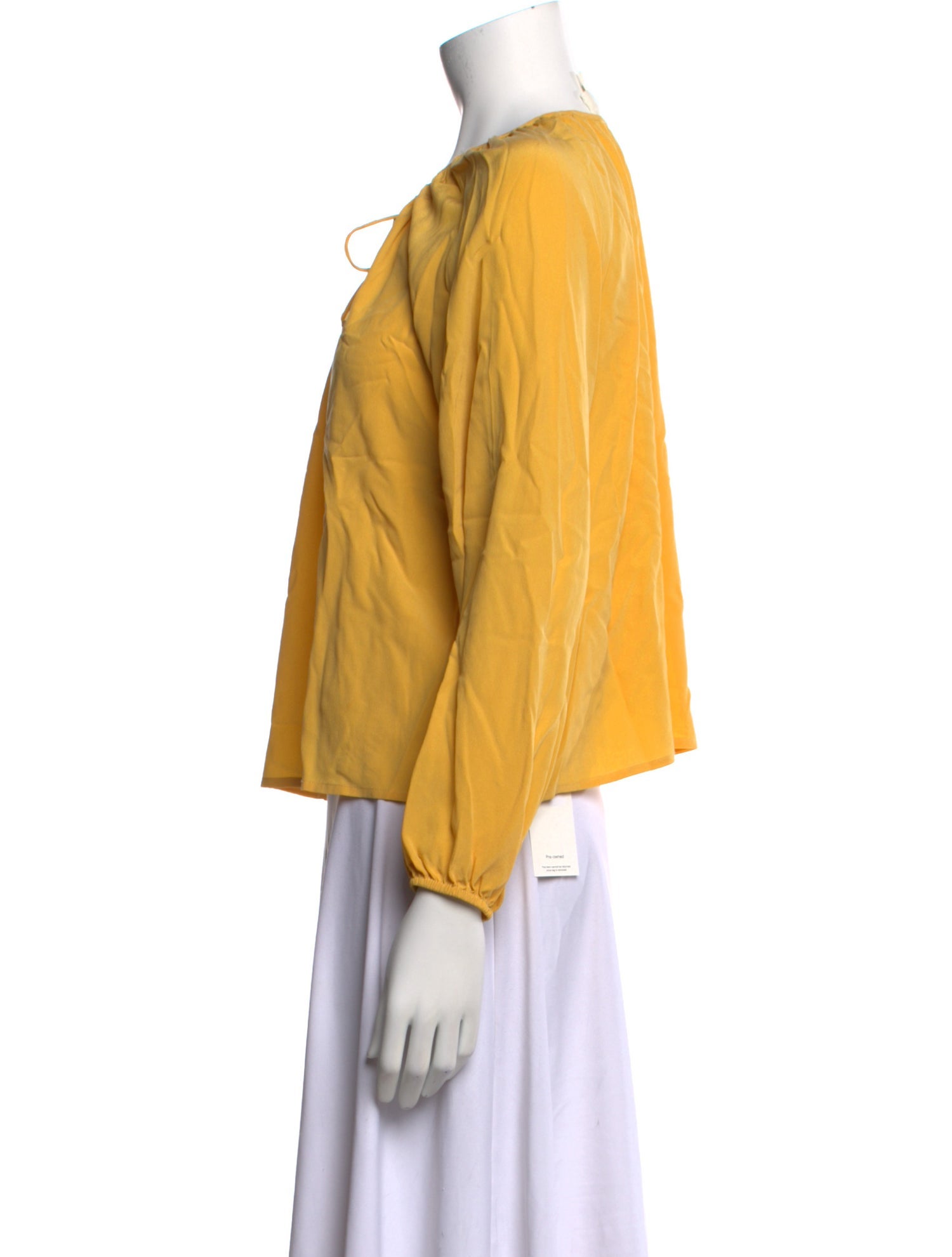 Sézane Silk Tie Neck Blouse