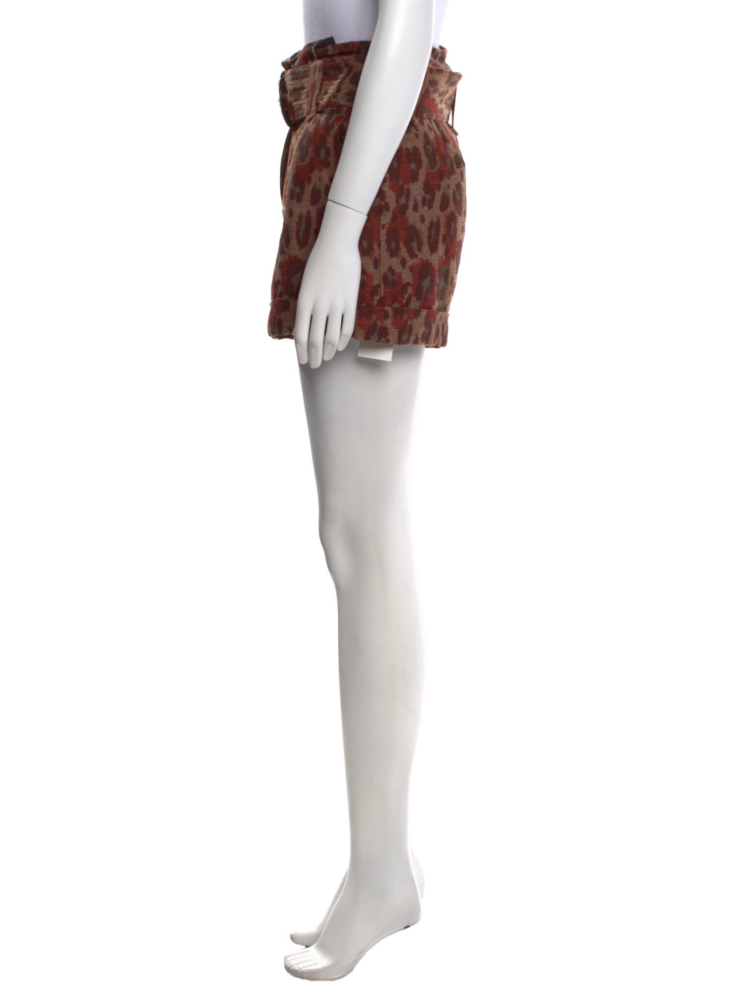 Sézane Animal Print Mini Shorts