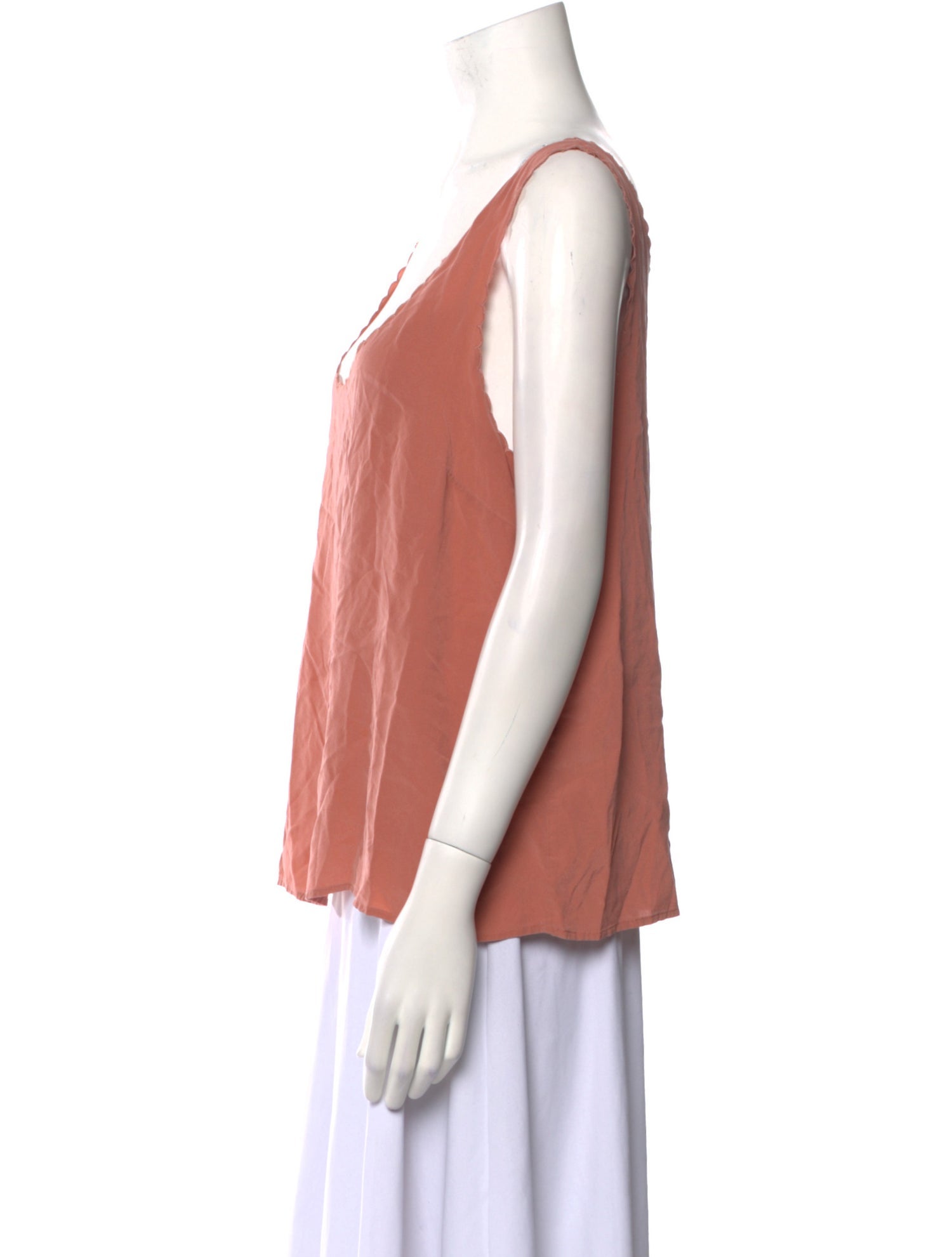 Sézane Silk Scoop Neck Top