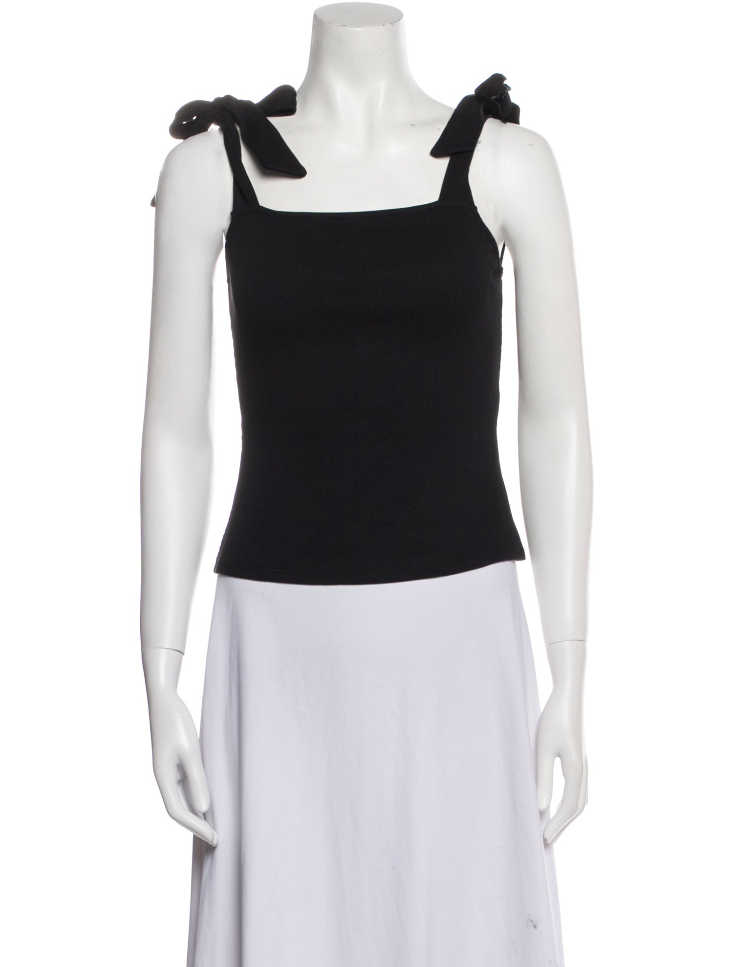 Sézane Square Neckline Sleeveless Crop Top