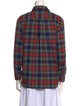 Sézane Plaid Print Long Sleeve Button-Up Top