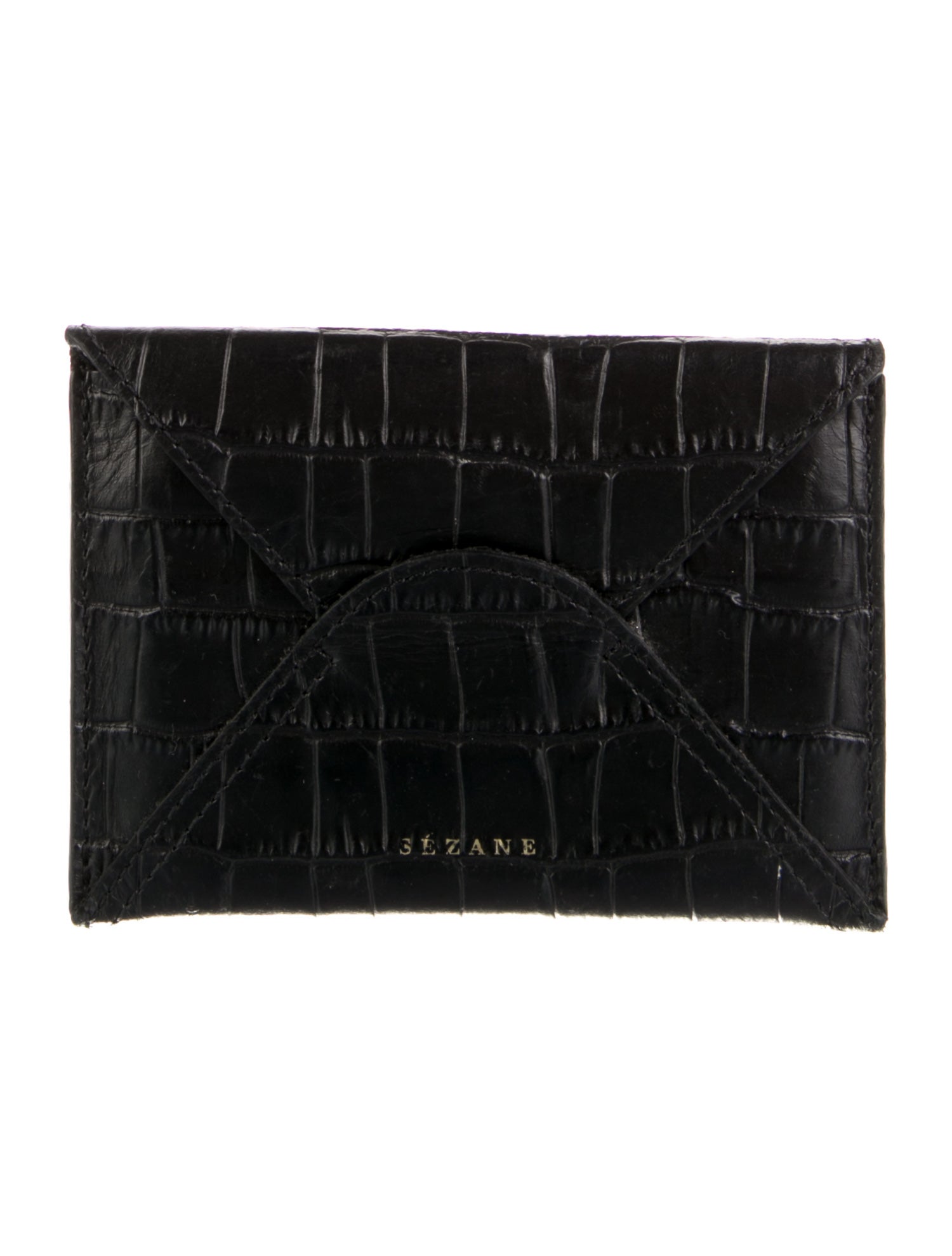 Sézane Embossed Leather Printed Wallet