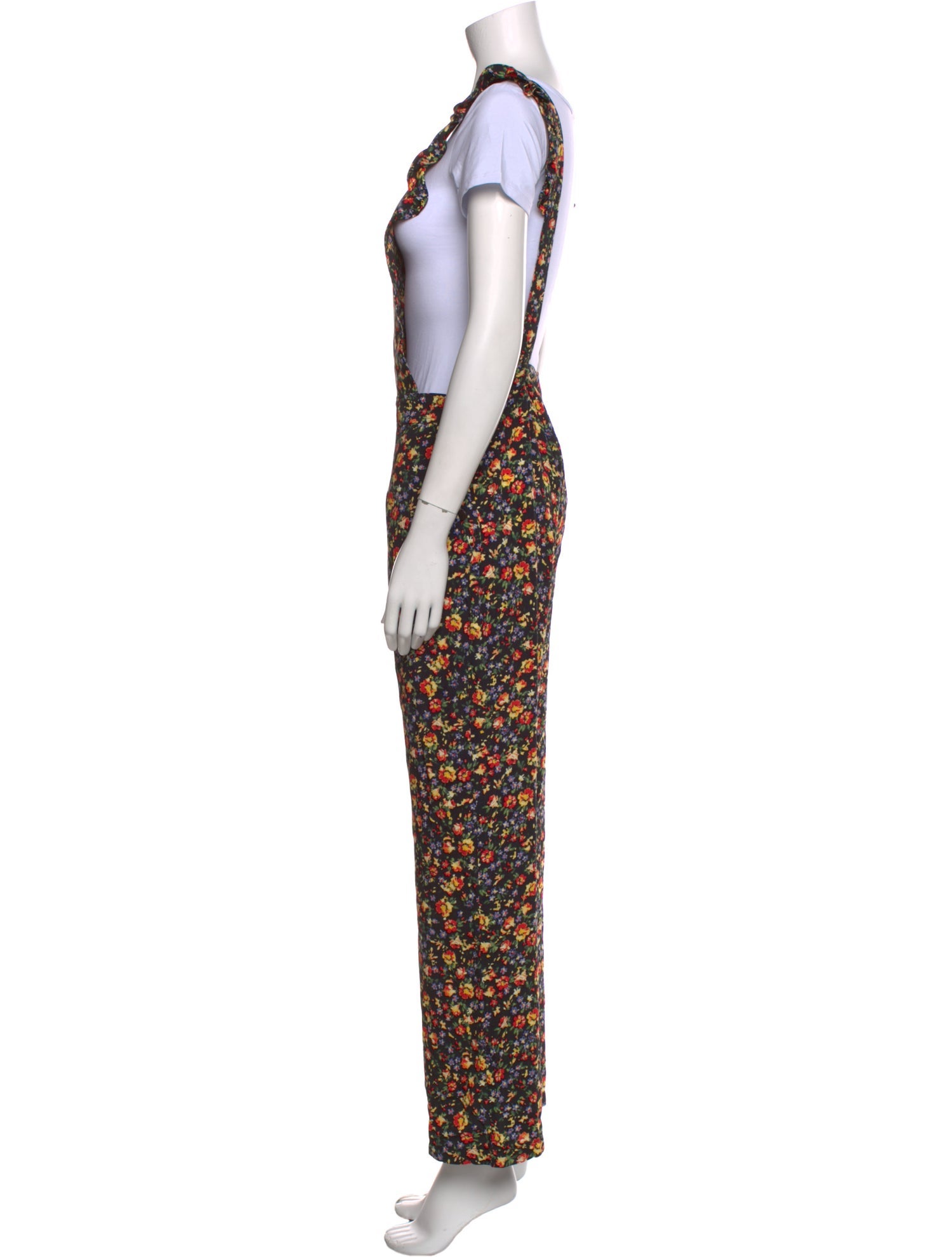 Sézane Floral Print Square Neckline Jumpsuit w/ Tags