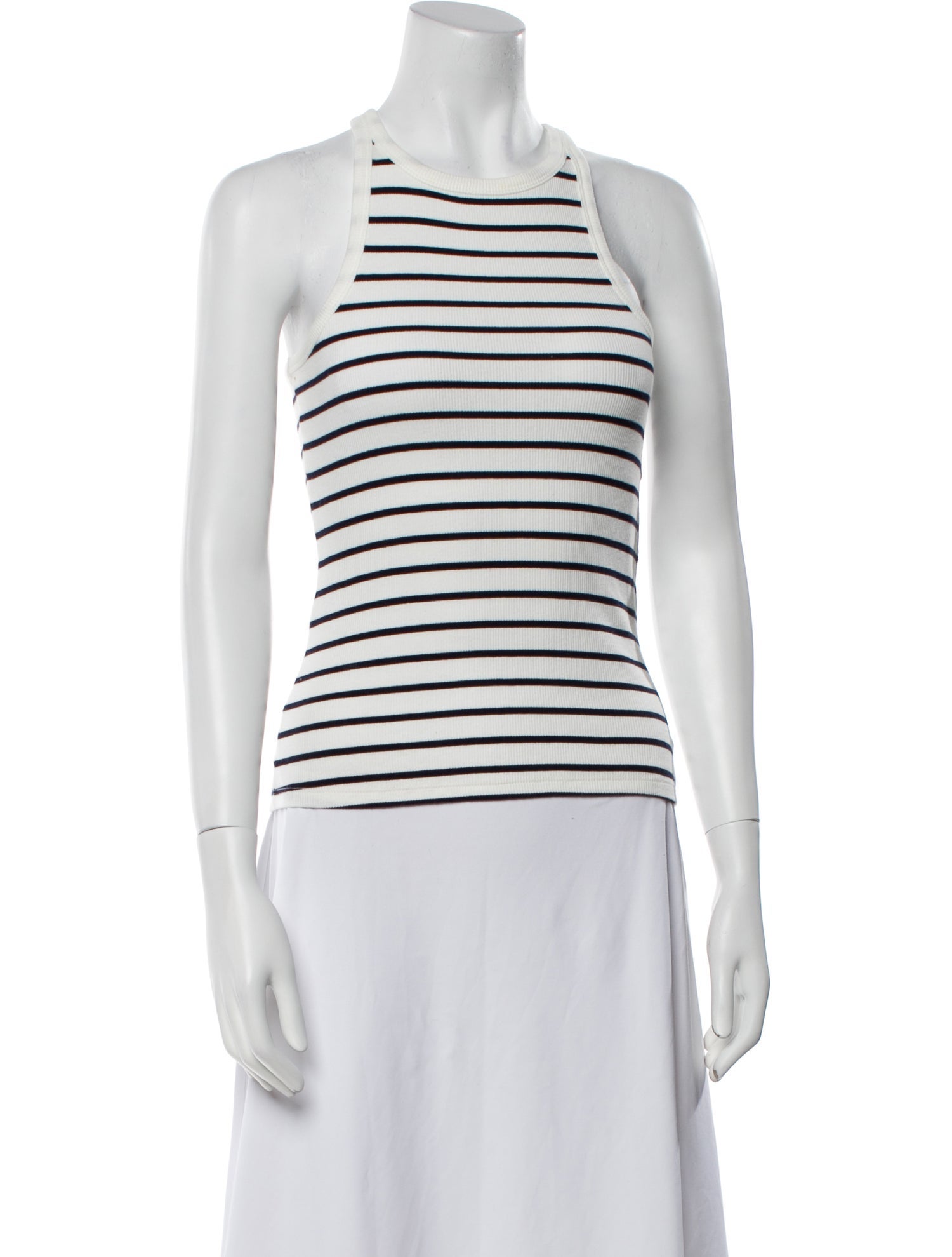 Sézane Striped Square Neckline Top