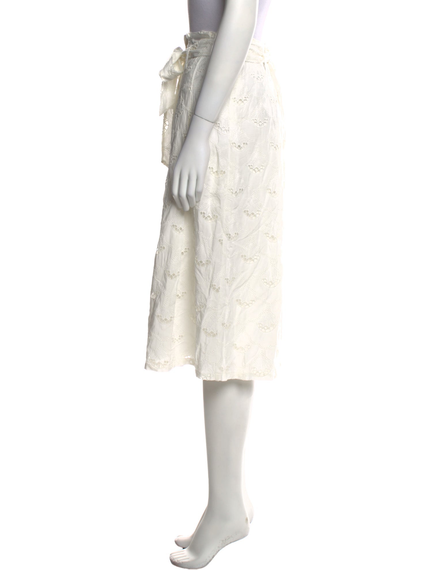 Sézane Embroidered Accent Knee-Length Skirt w/ Tags