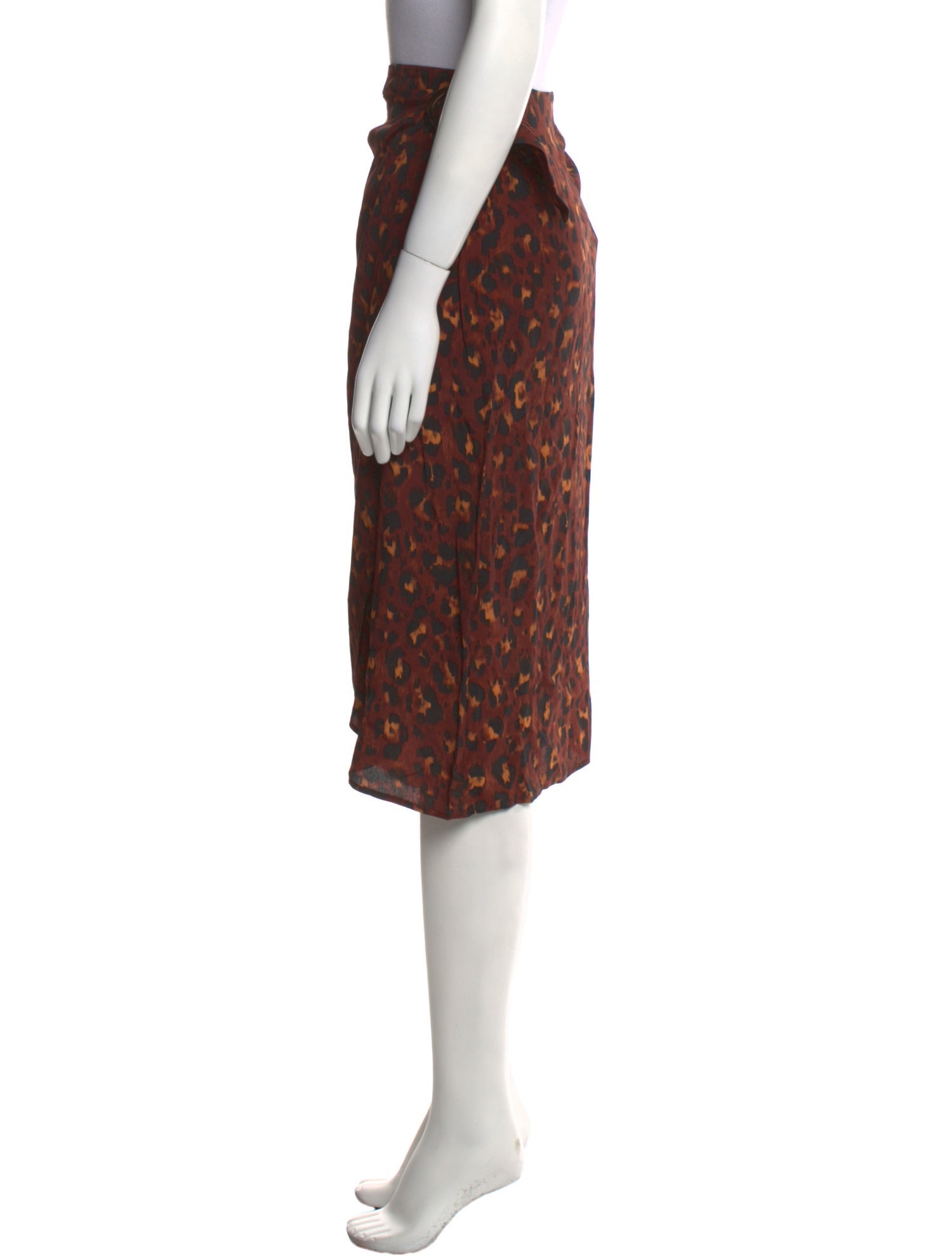 Sézane Animal Print Knee-Length Skirt w/ Tags