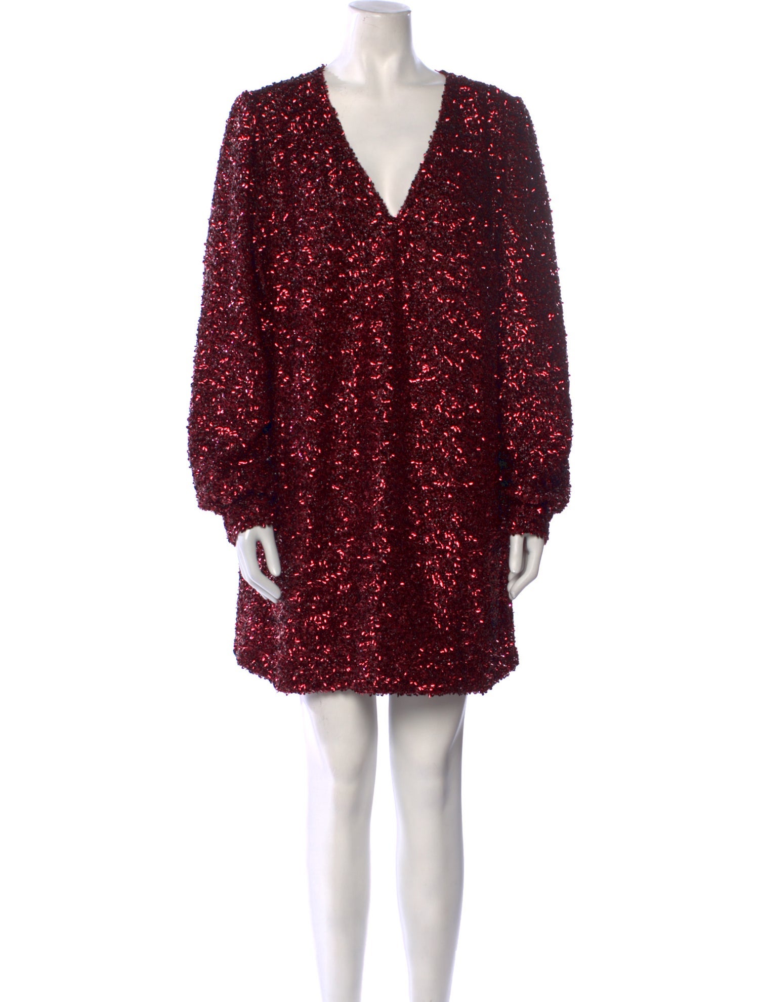 Sézane V-Neck Mini Dress