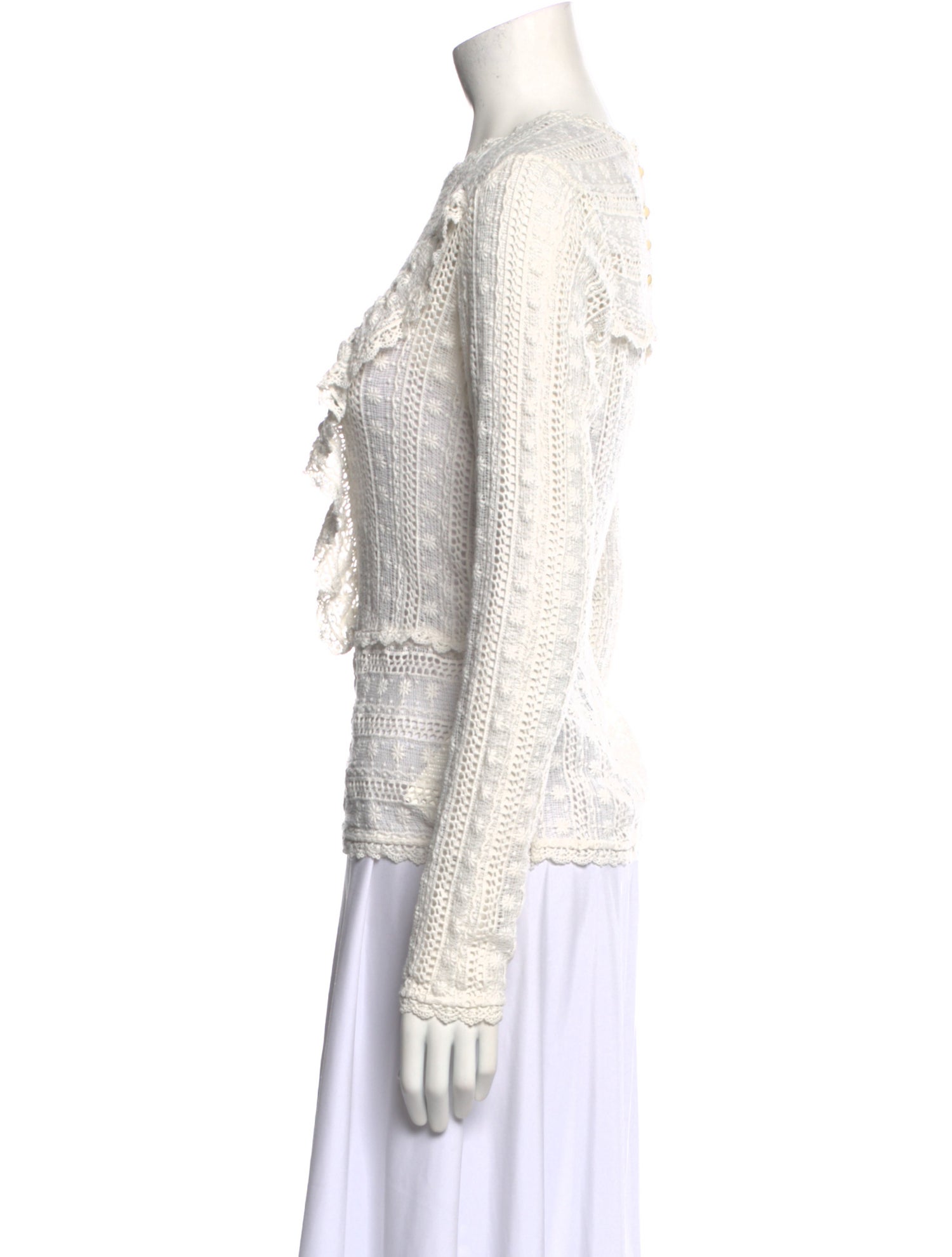 Sézane Crew Neck Long Sleeve Top