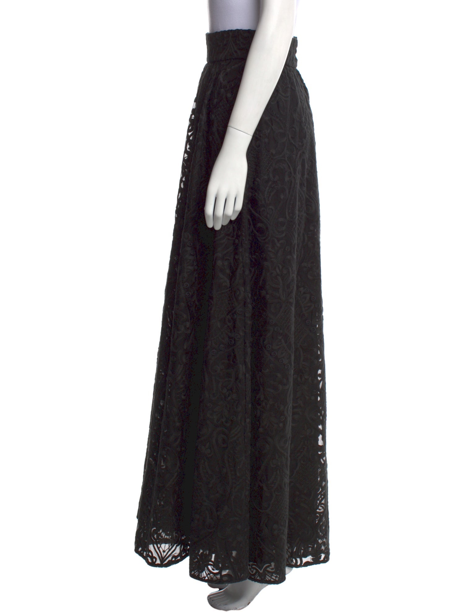 Sézane Lace Pattern Midi Length Skirt