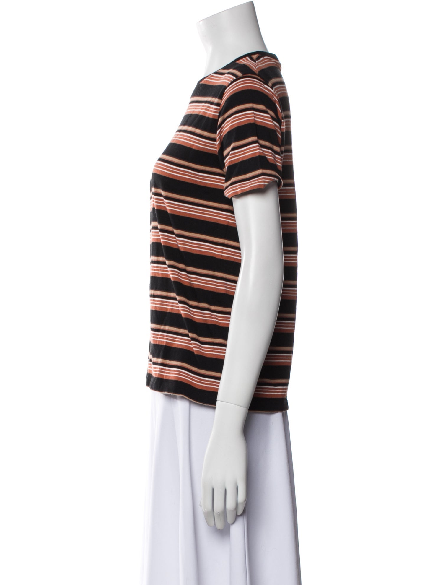 Sézane Striped Crew Neck T-Shirt