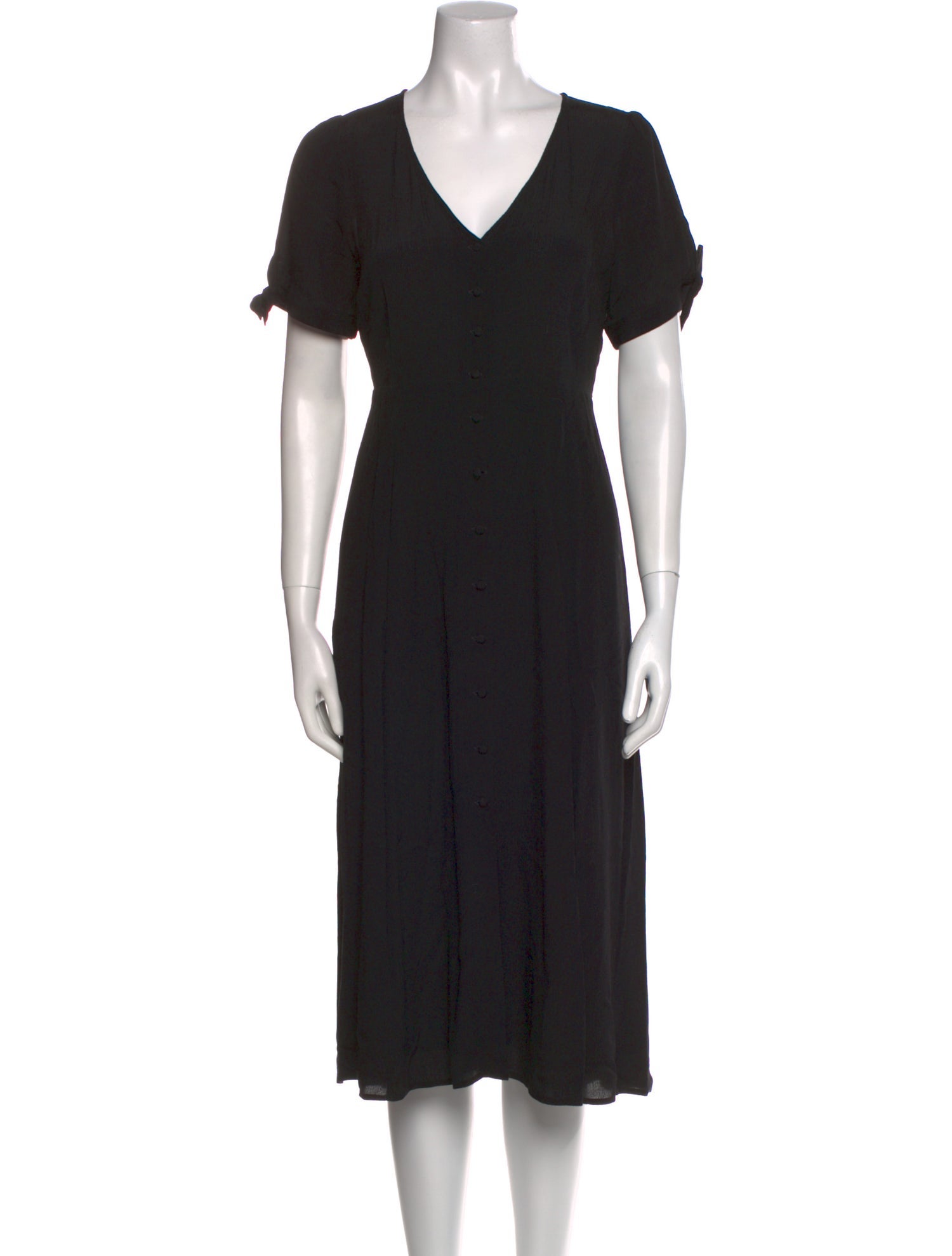 Sézane V-Neck Midi Length Dress