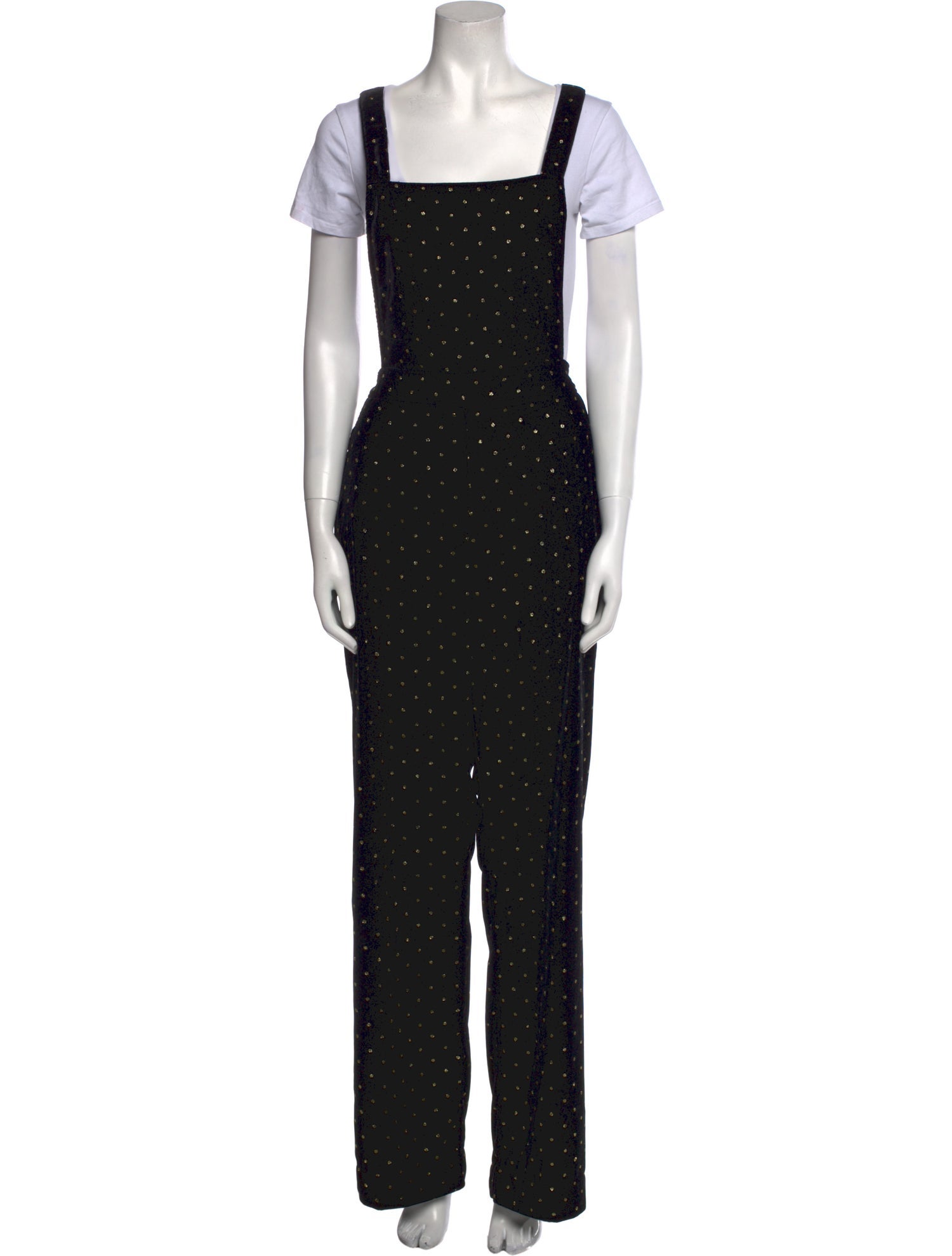 Sézane Printed Square Neckline Jumpsuit