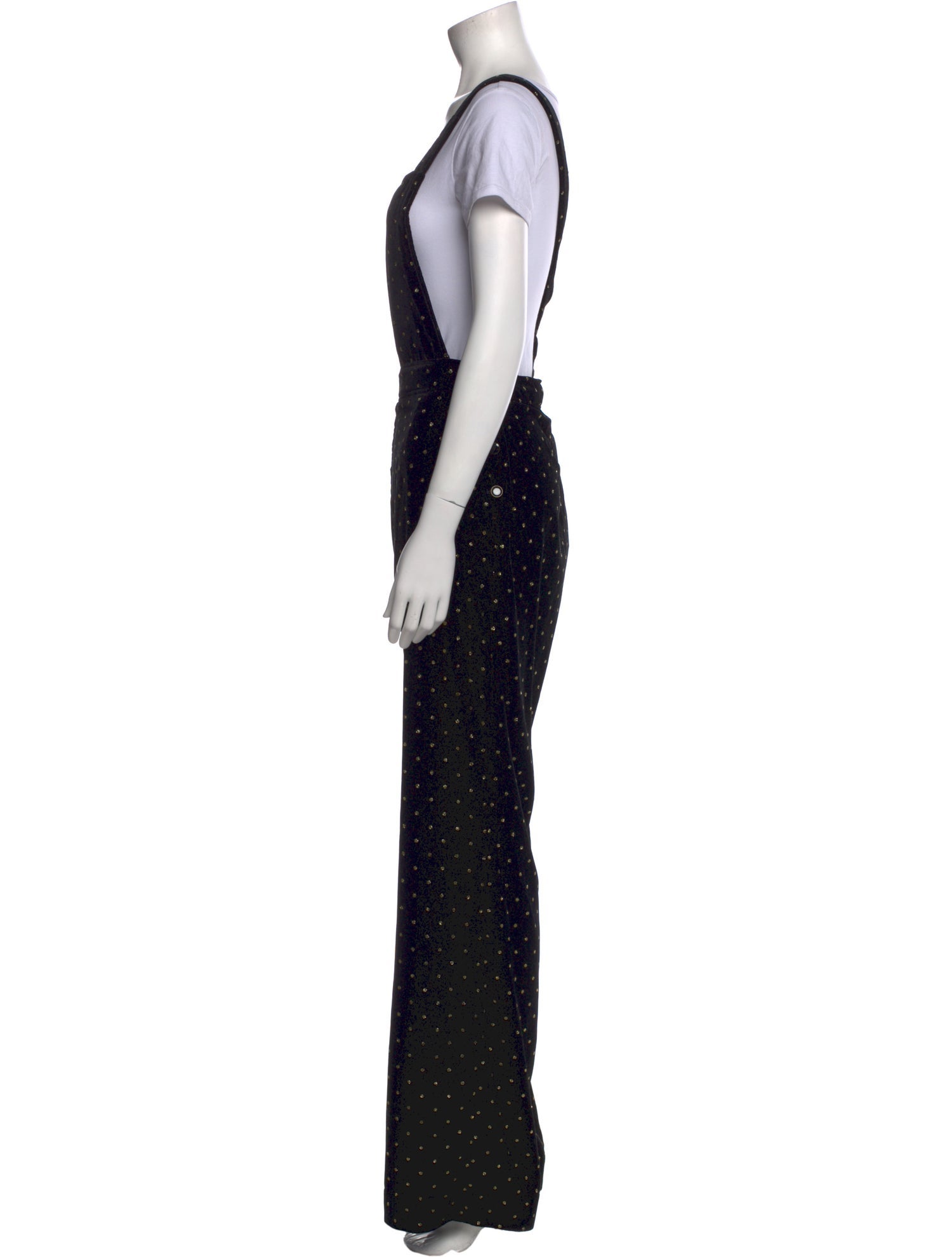 Sézane Printed Square Neckline Jumpsuit