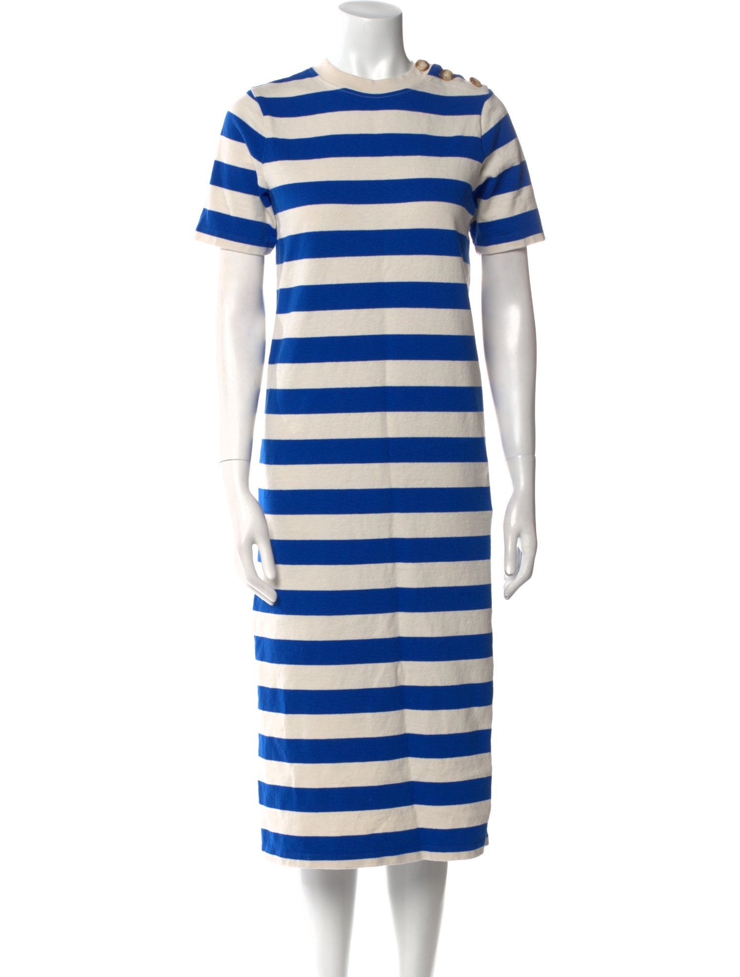 Sézane Striped Midi Length Dress