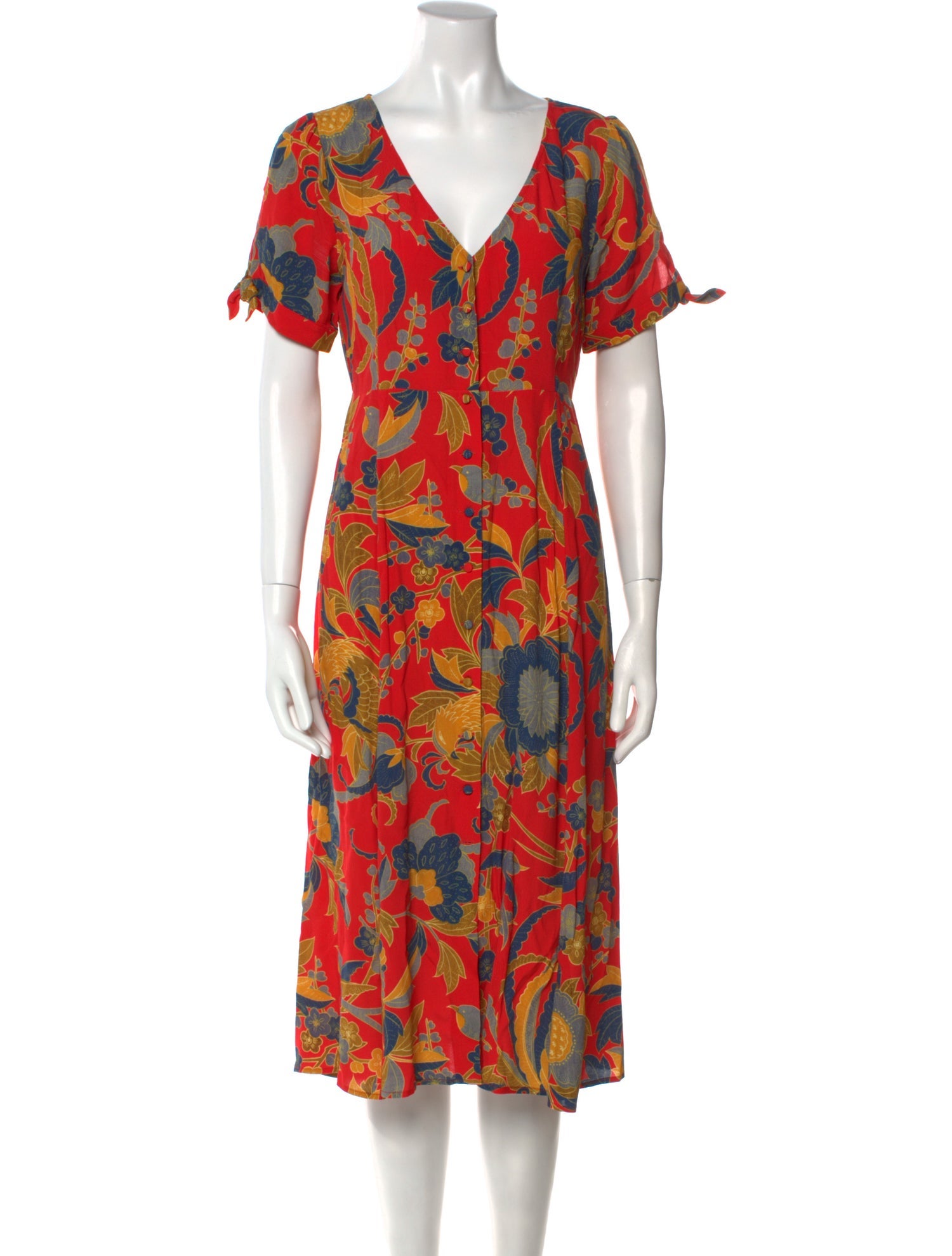 Sézane Silk Midi Length Dress