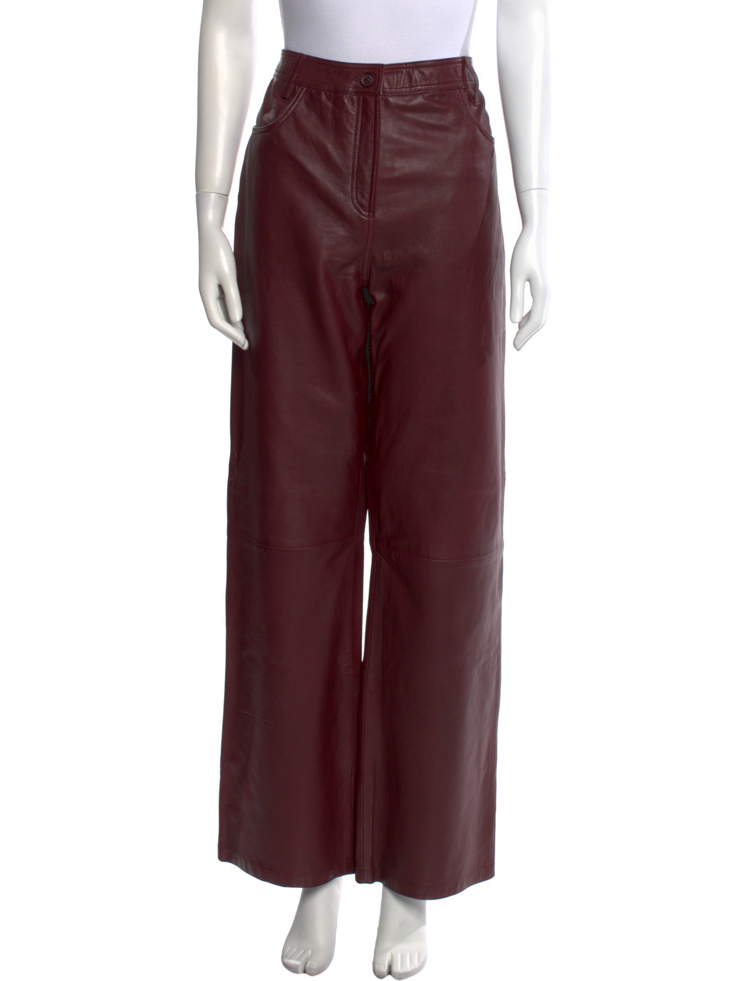 Sézane Lamb Leather Wide Leg Pants w/ Tags