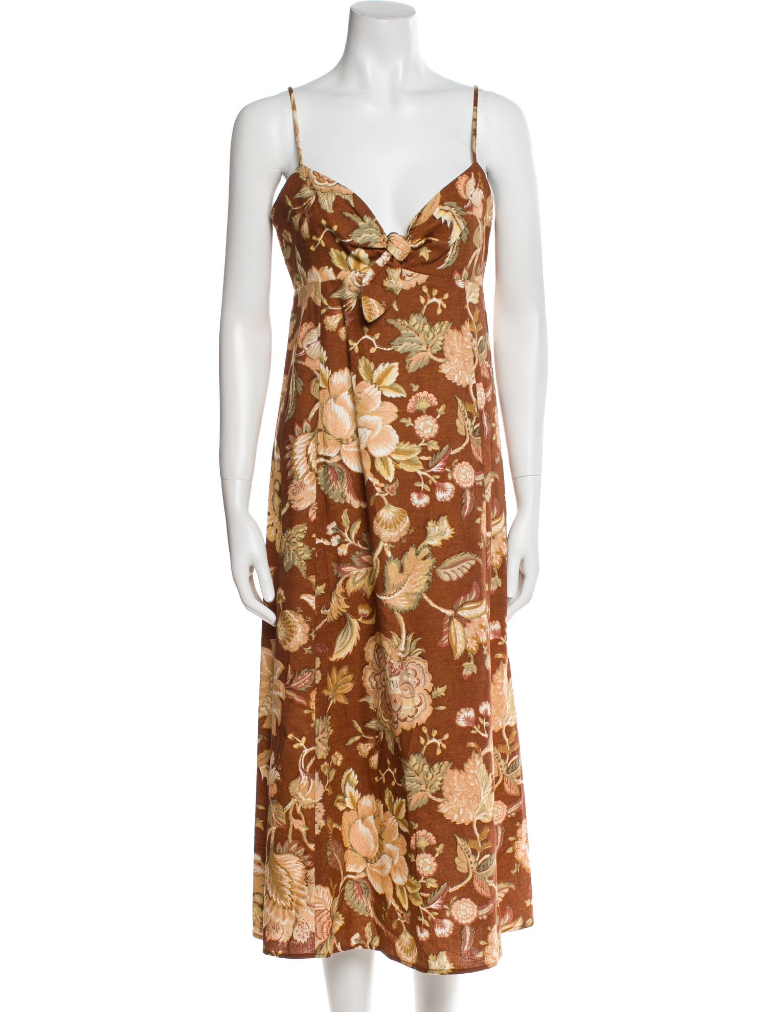 Sézane Floral Print Midi Length Dress