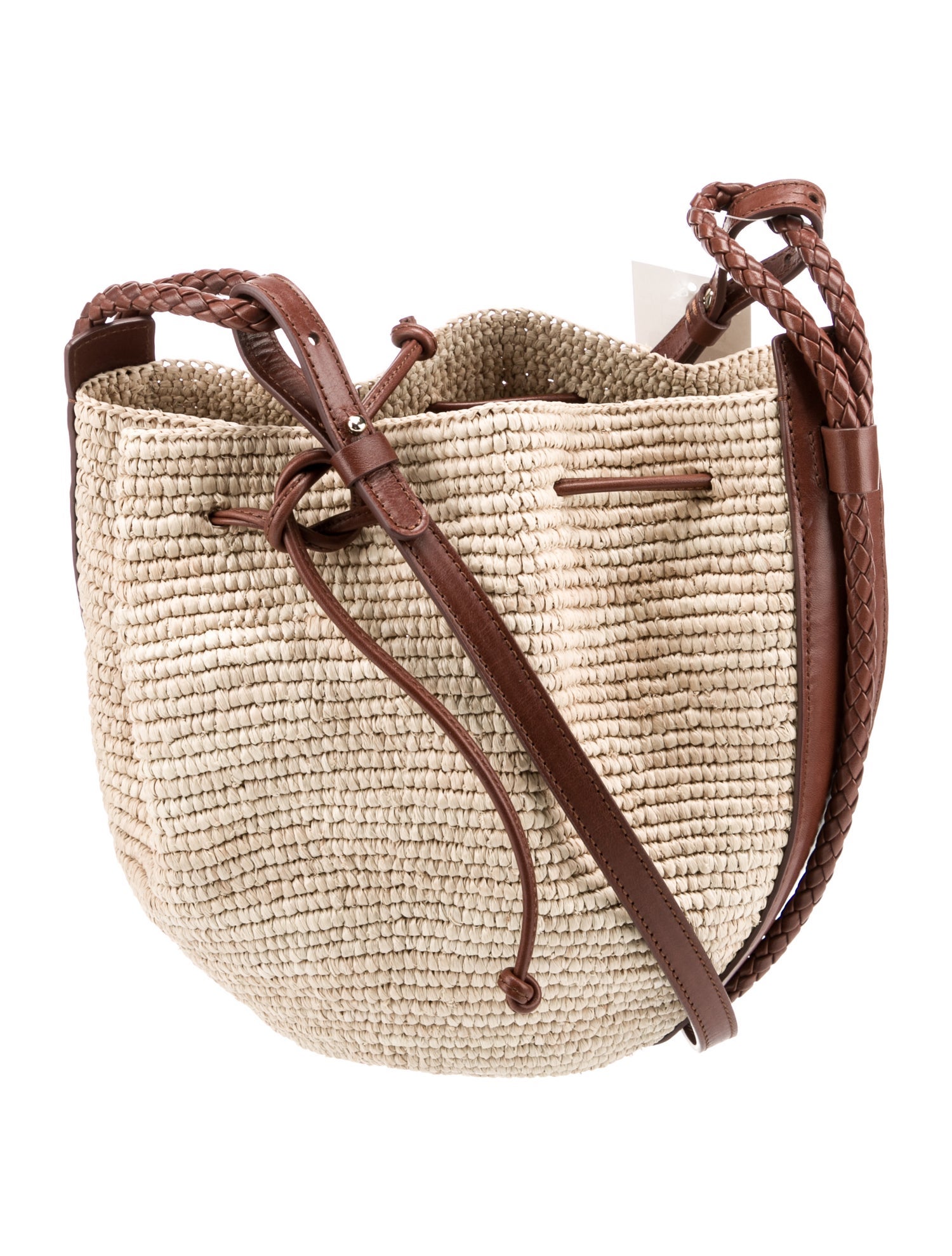 Sézane Raffia Bucket Bag