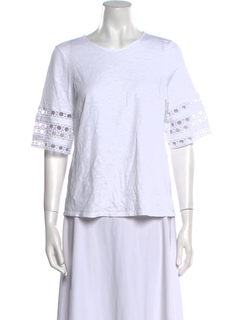 Sézane Crew Neck Three-Quarter Sleeve T-Shirt