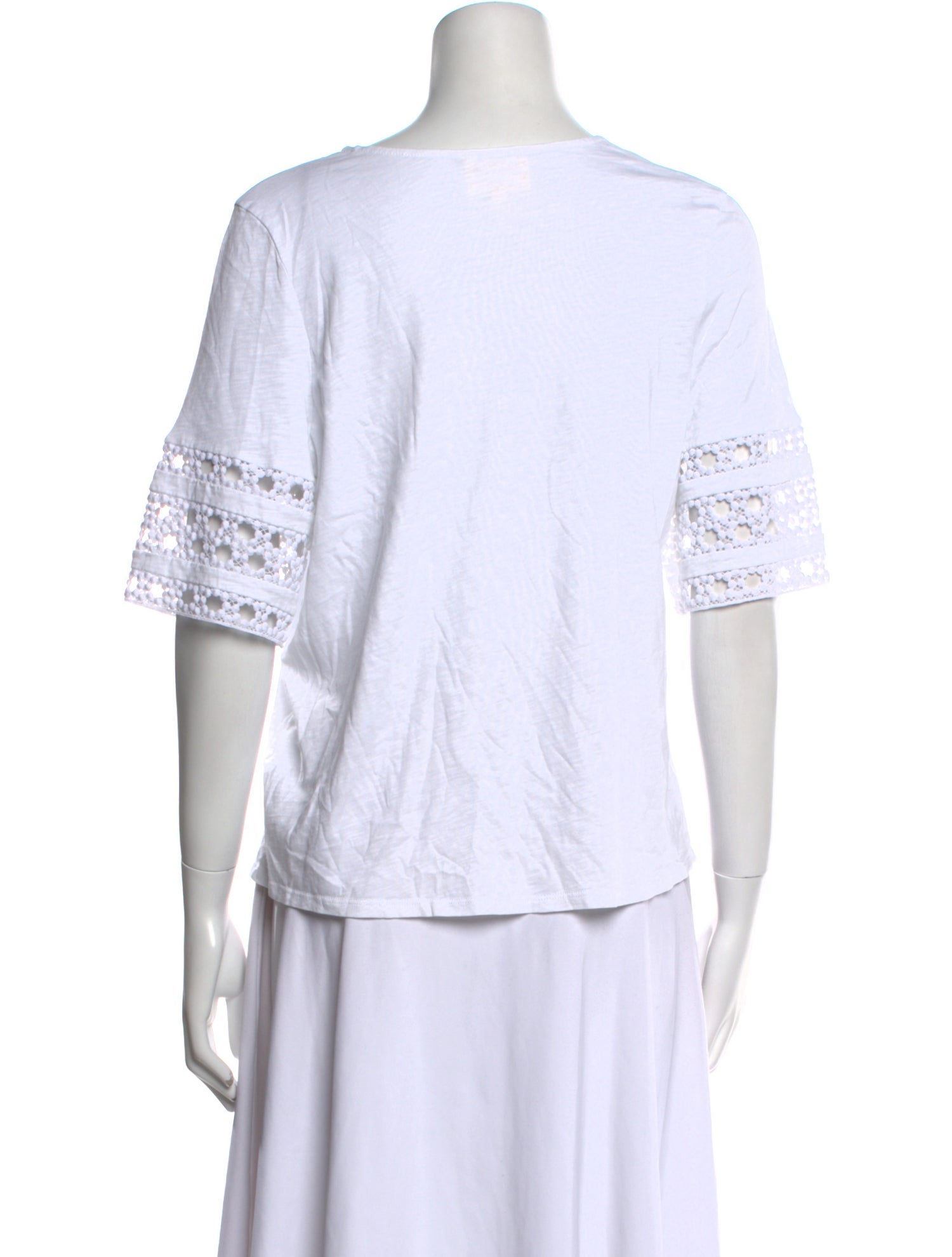 Sézane Crew Neck Three-Quarter Sleeve T-Shirt