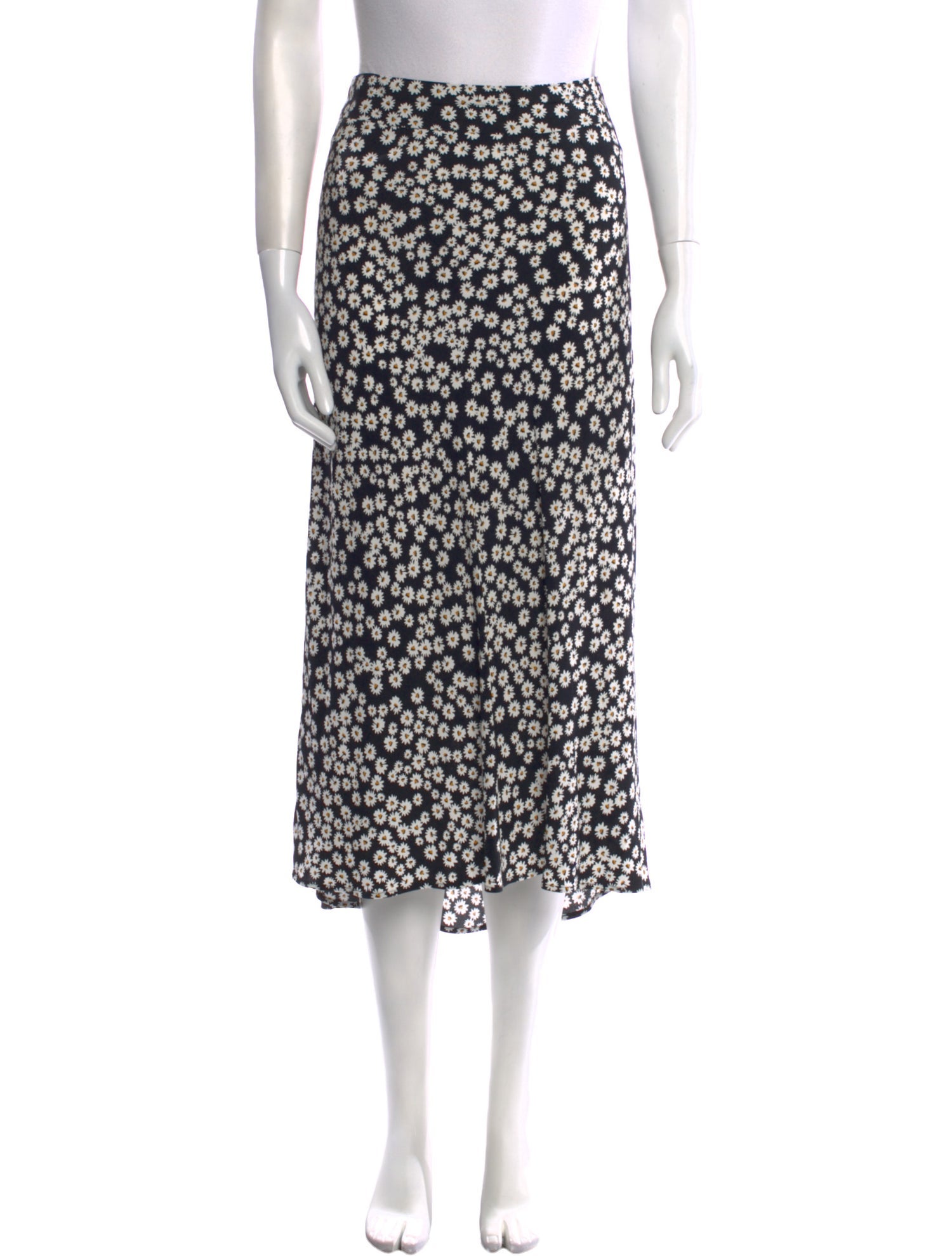 Sézane Floral Print Midi Length Skirt