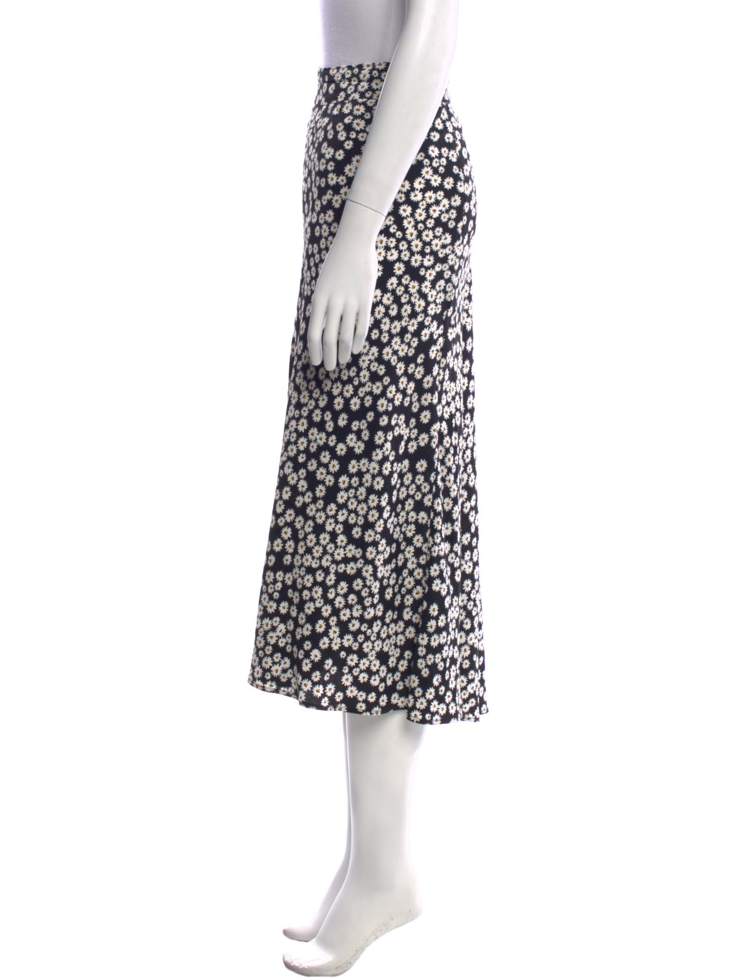 Sézane Floral Print Midi Length Skirt