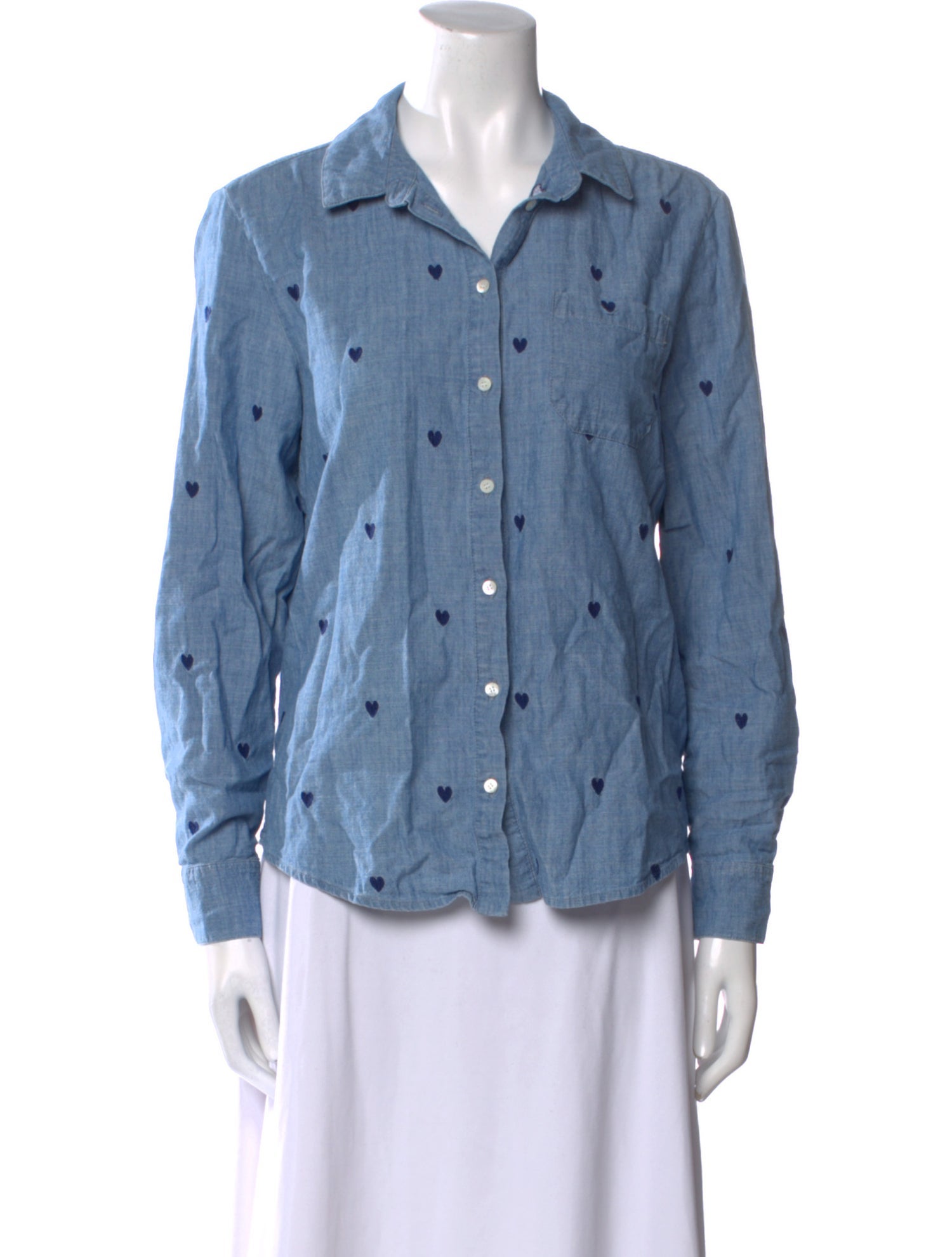 Sézane Long Sleeve Button-Up Top