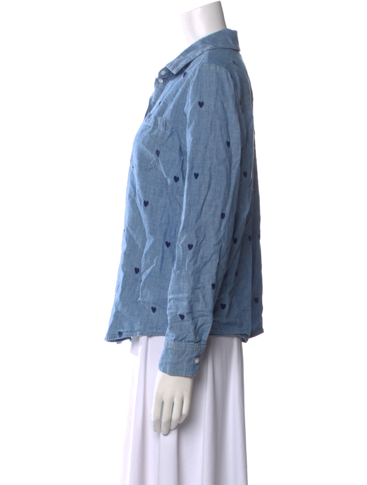 Sézane Long Sleeve Button-Up Top