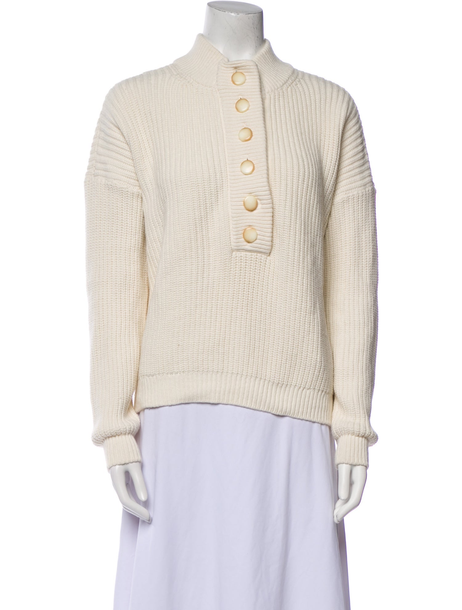 Sézane Merino Wool Mock Neck Sweater