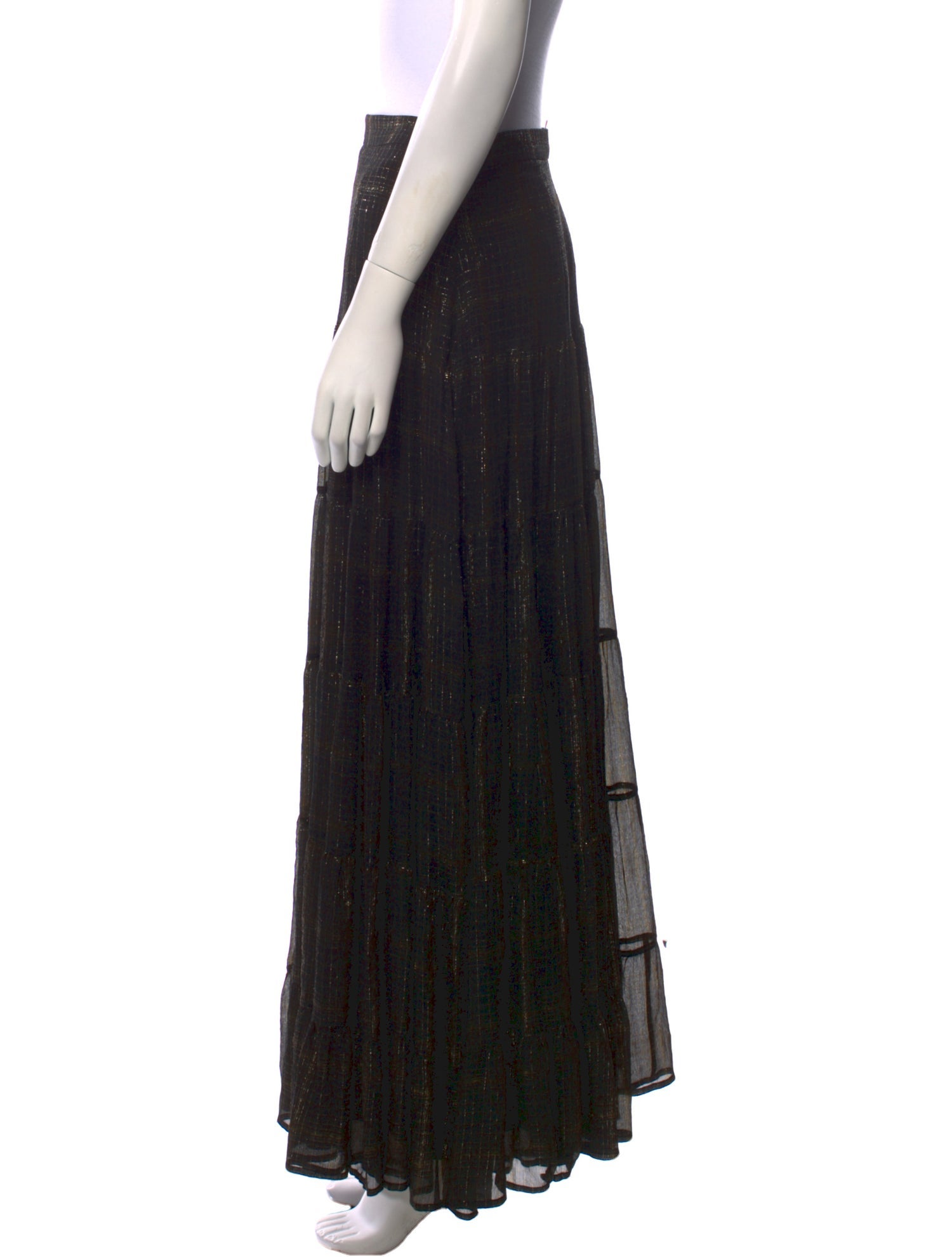 Sézane Silk Midi Length Skirt