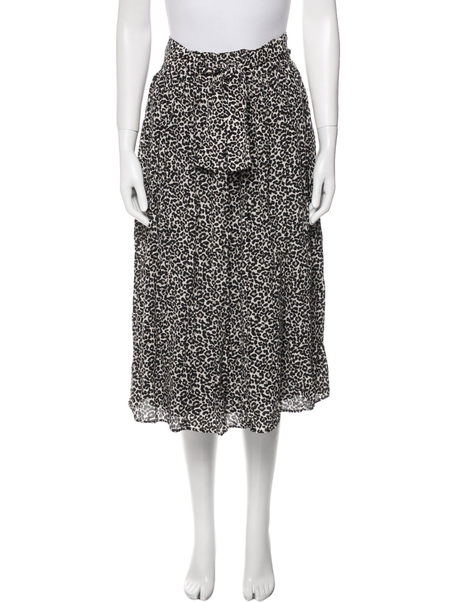 Sézane Floral Print Midi Length Skirt