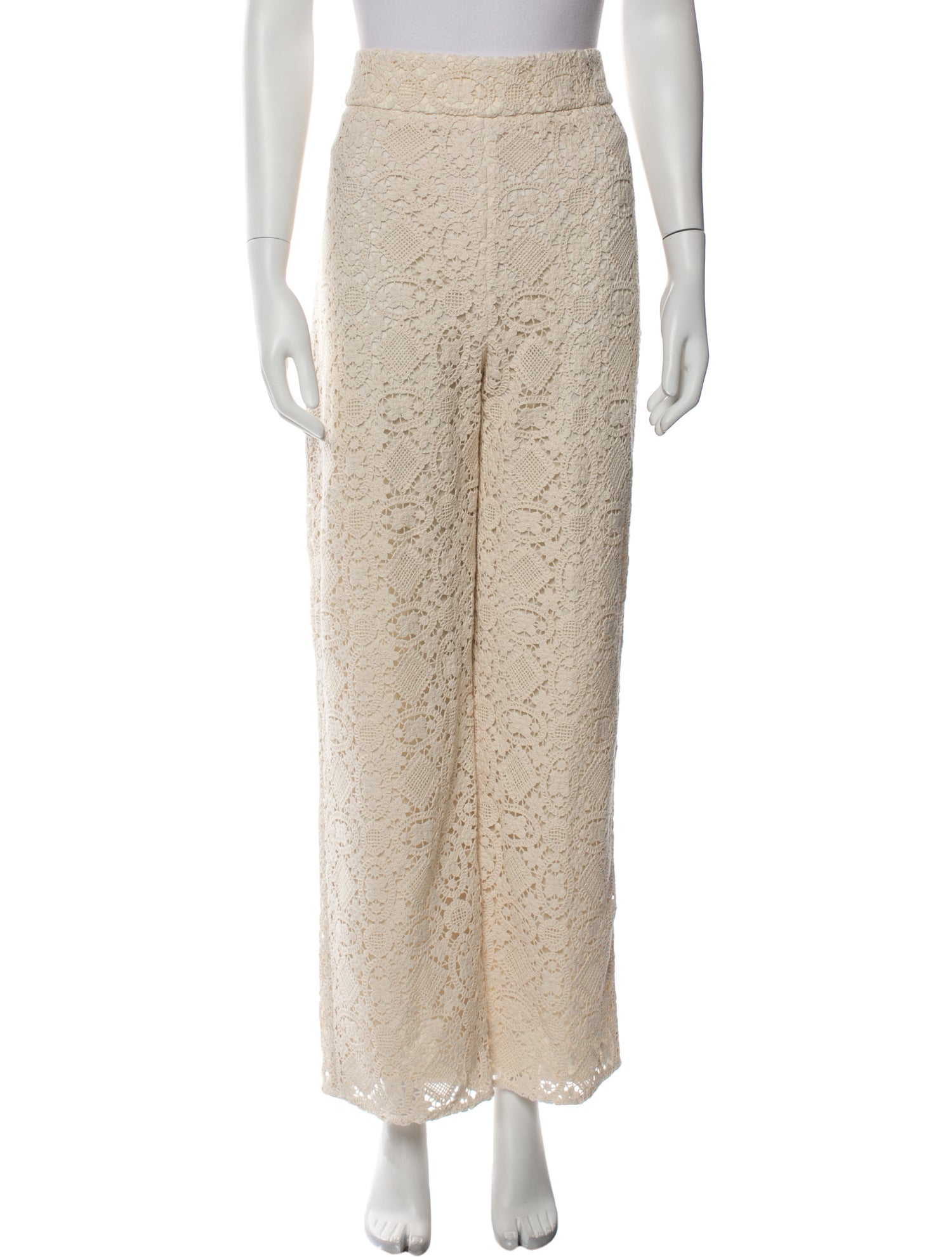 Sézane Lace Pattern Wide Leg Pants w/ Tags