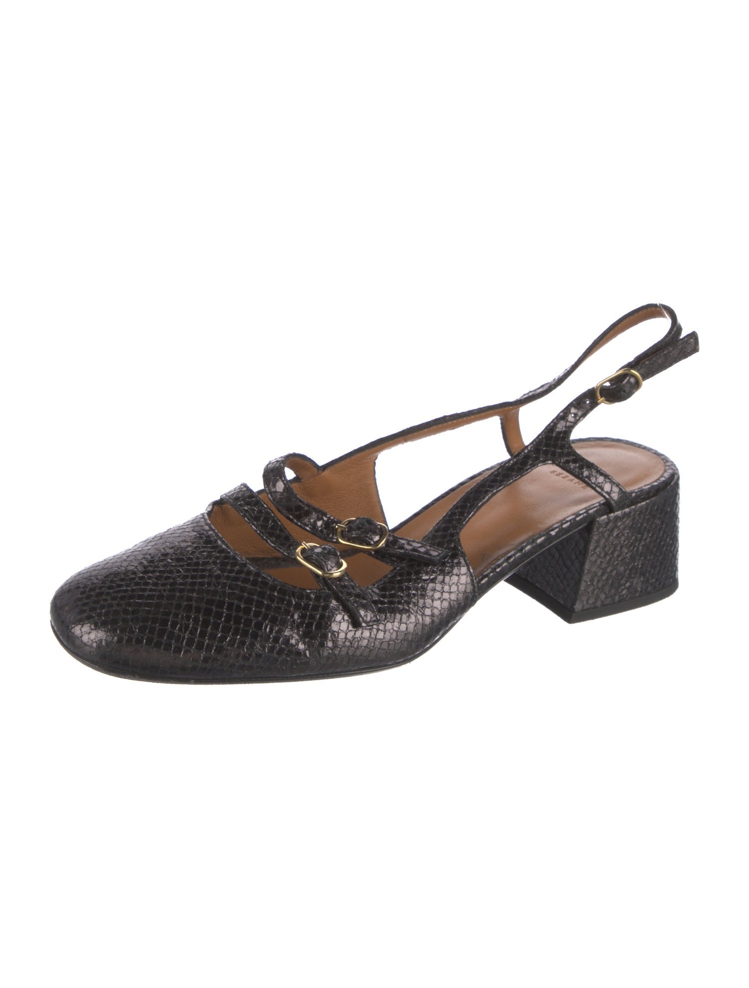 Sézane Leather Slingback Pumps