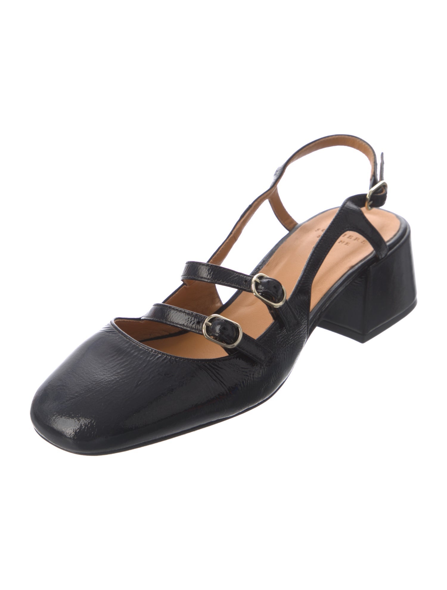 Sézane Patent Leather Slingback Pumps