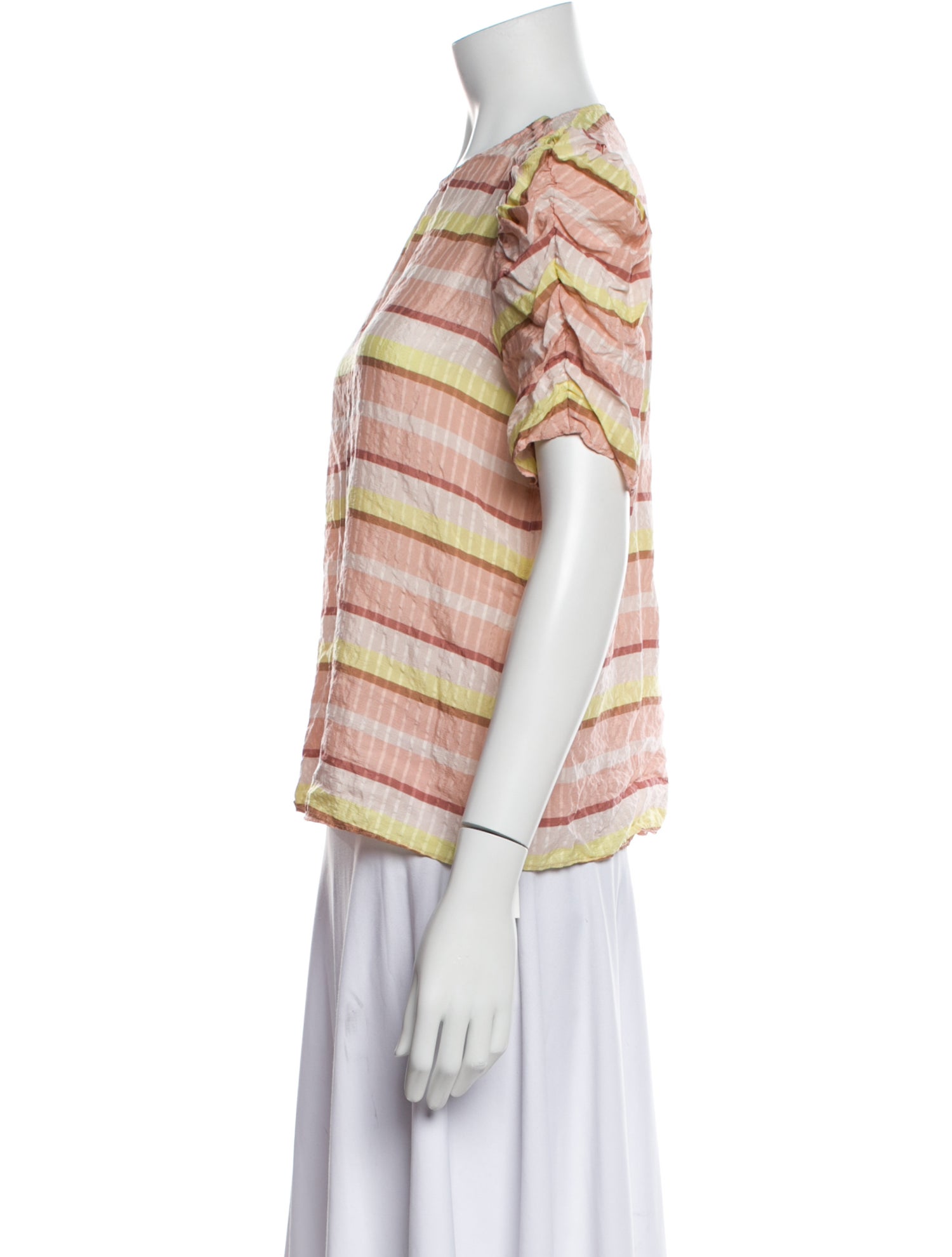 Sézane Silk Striped Top