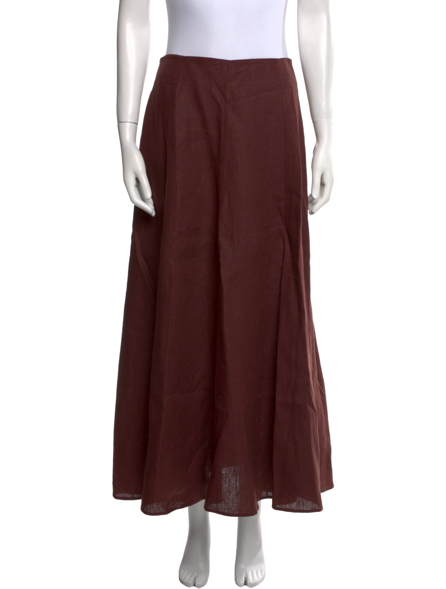 Sézane Linen Midi Length Skirt