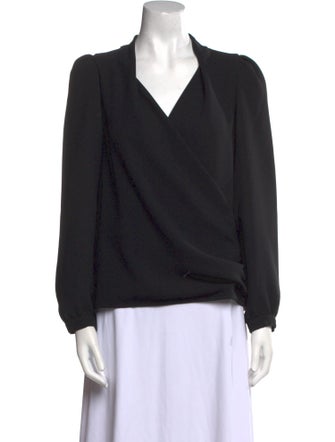 Sézane V-Neck Long Sleeve Blouse