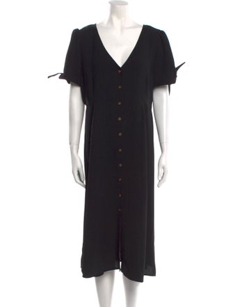 Sézane V-Neck Midi Length Dress