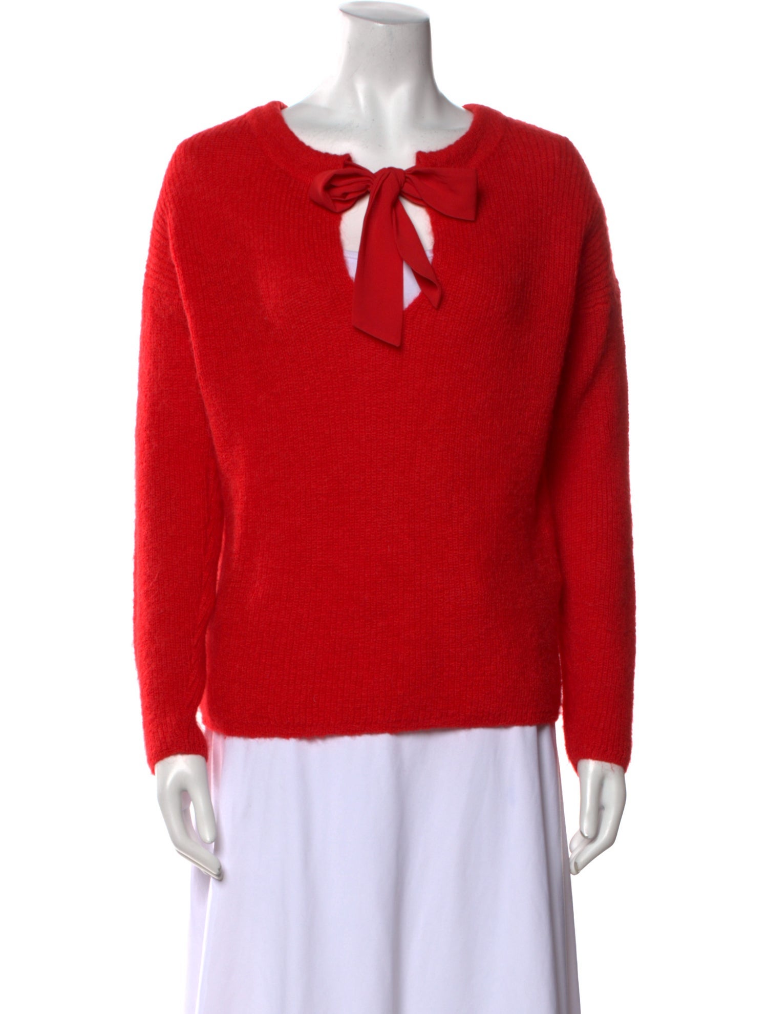 Sézane Alpaca Tie Neck Sweater