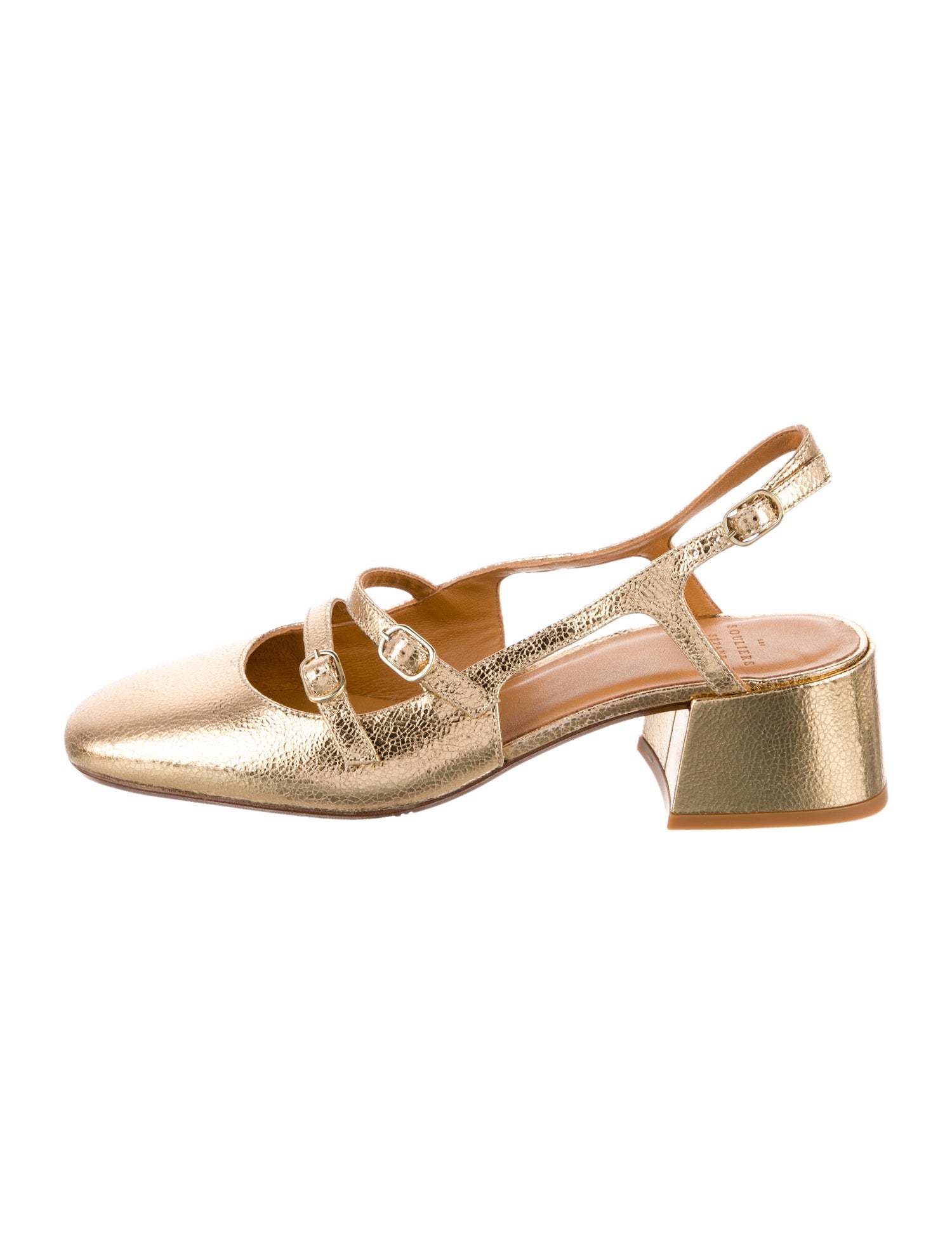 Sézane Leather Slingback Flats
