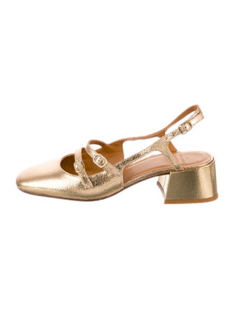 Sézane Leather Slingback Flats