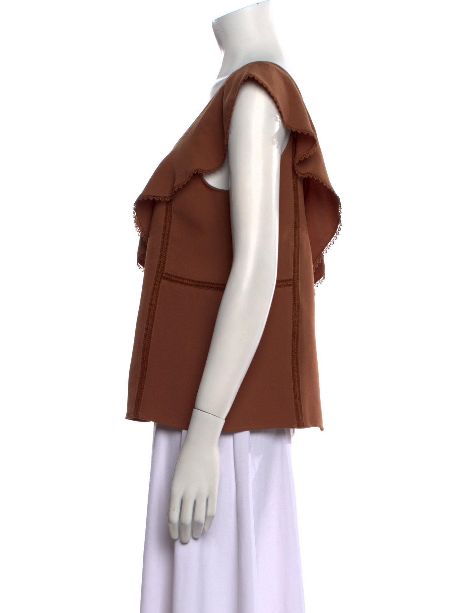 Sézane V-Neck Short Sleeve Blouse