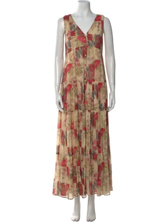 Sézane Printed Long Dress