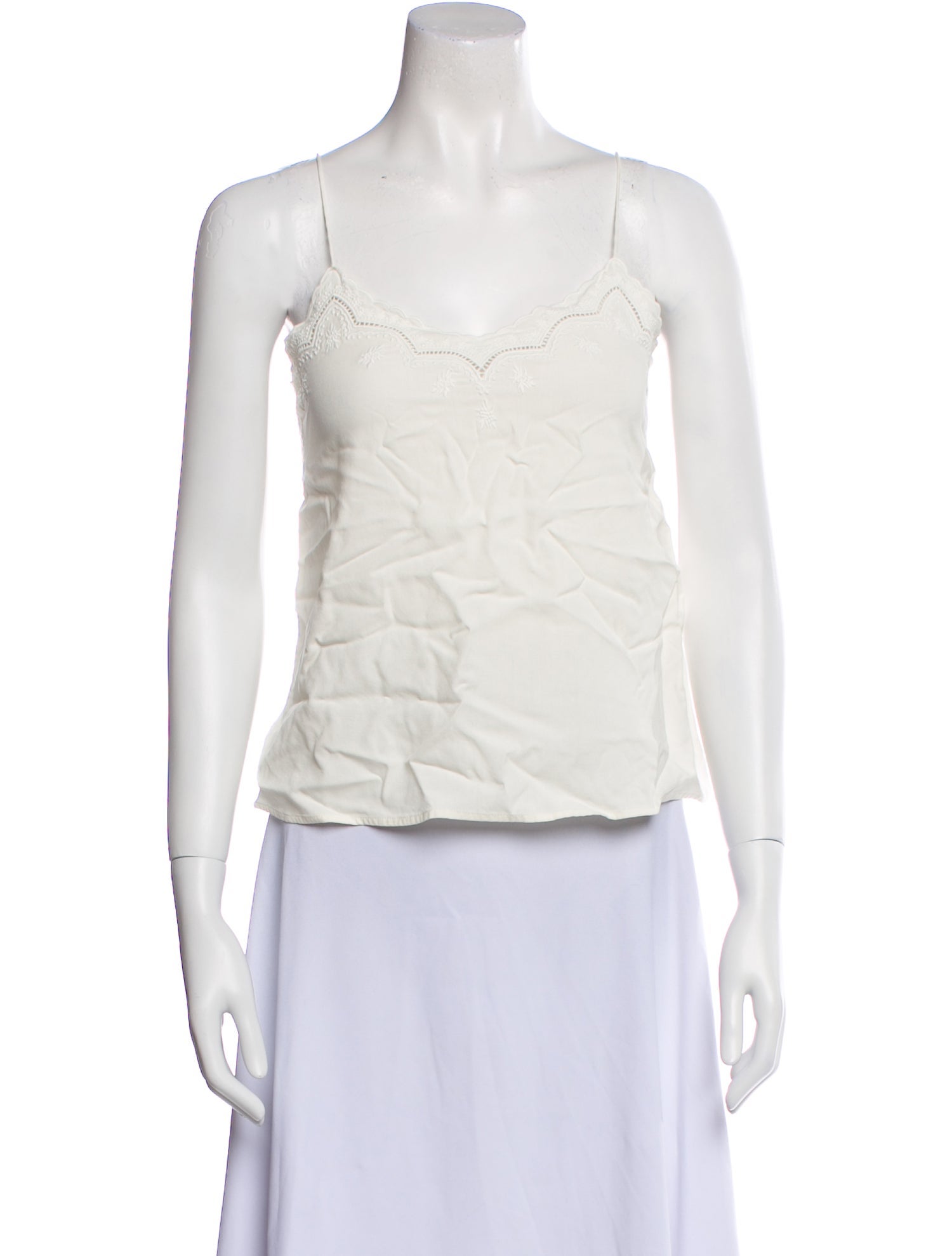 Sézane Silk V-Neck Top