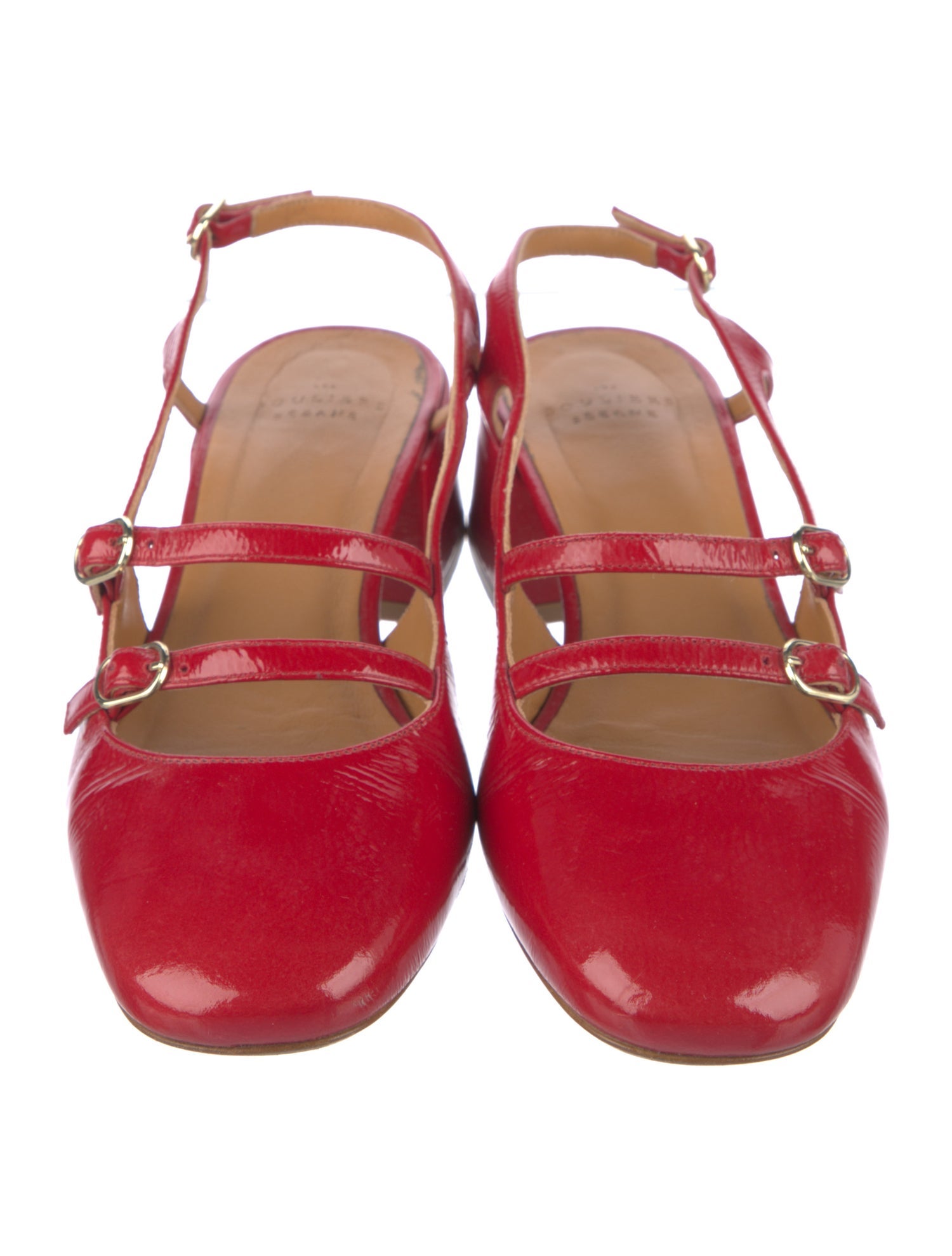 Sézane Patent Leather Slingback Pumps