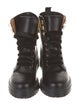 Sézane Leather Printed Combat Boots