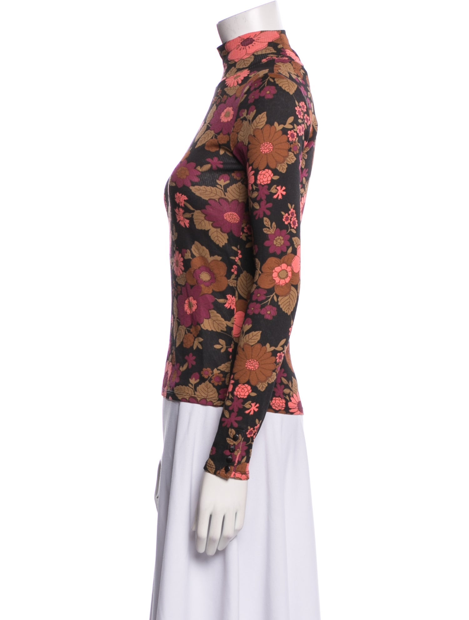 Sézane Floral Print Turtleneck Top w/ Tags