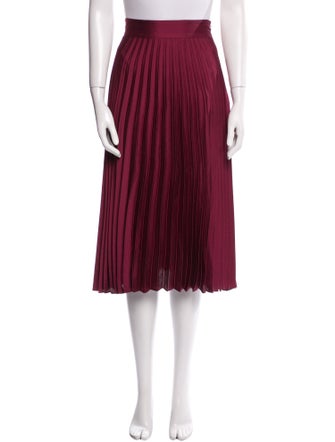 Sézane Pleated Accents Knee-Length Skirt